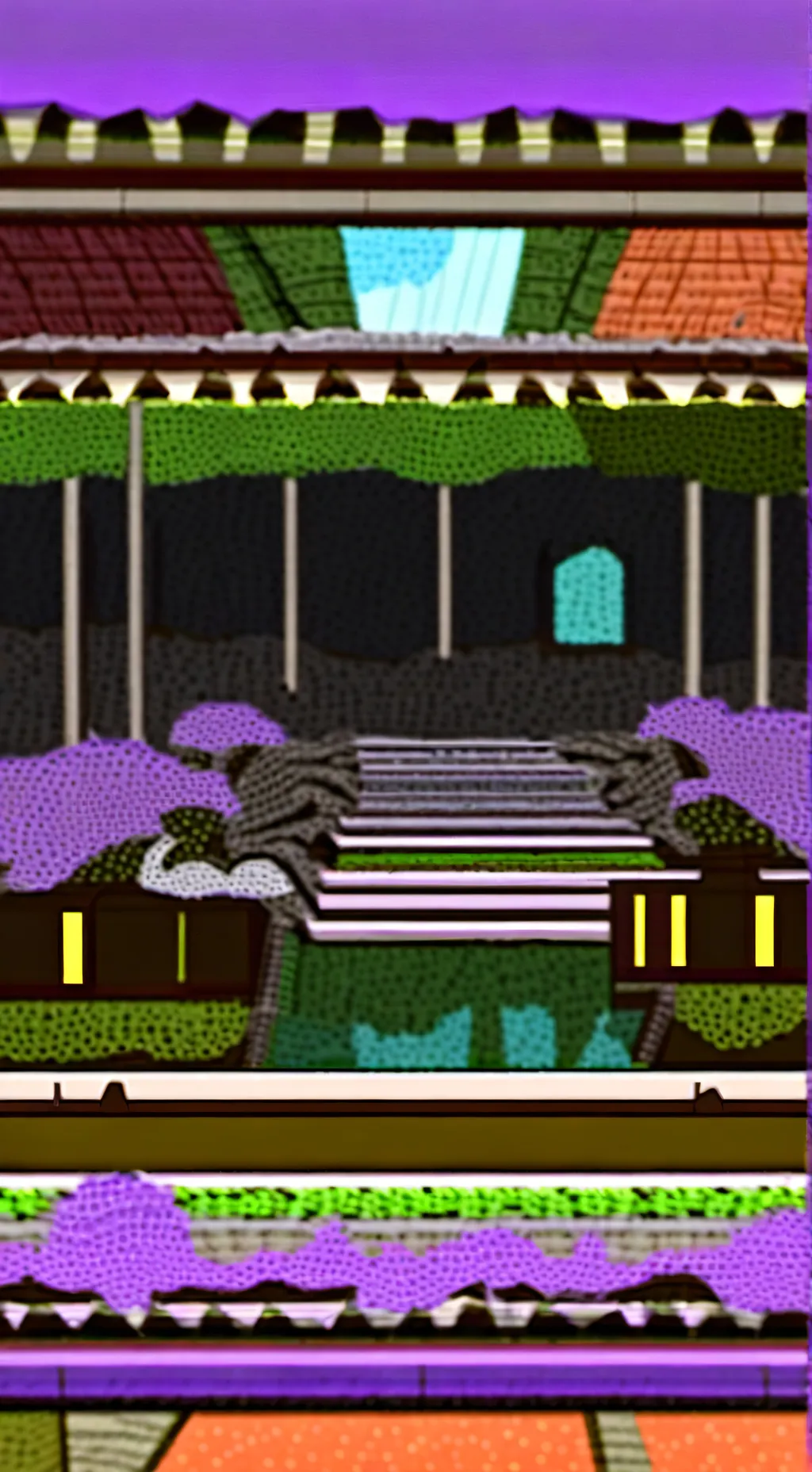 ai character:  dandys world meet background