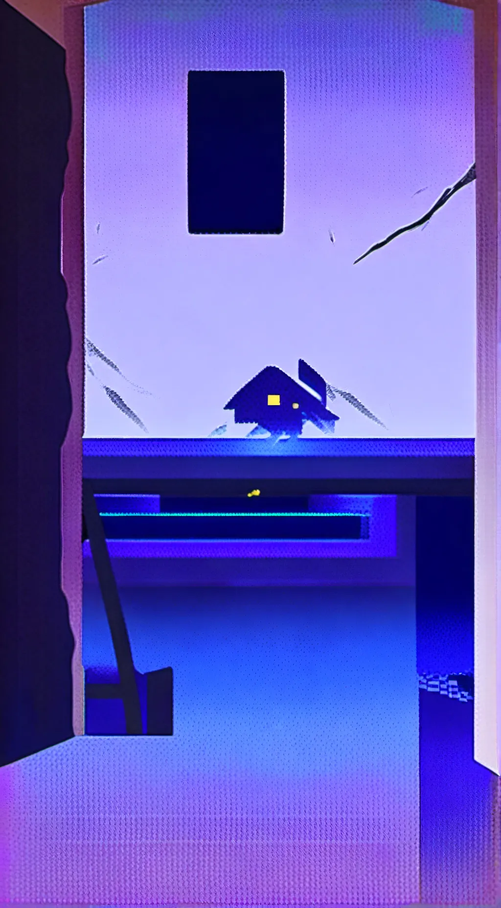 ai character: durple horror💜😈👁 background