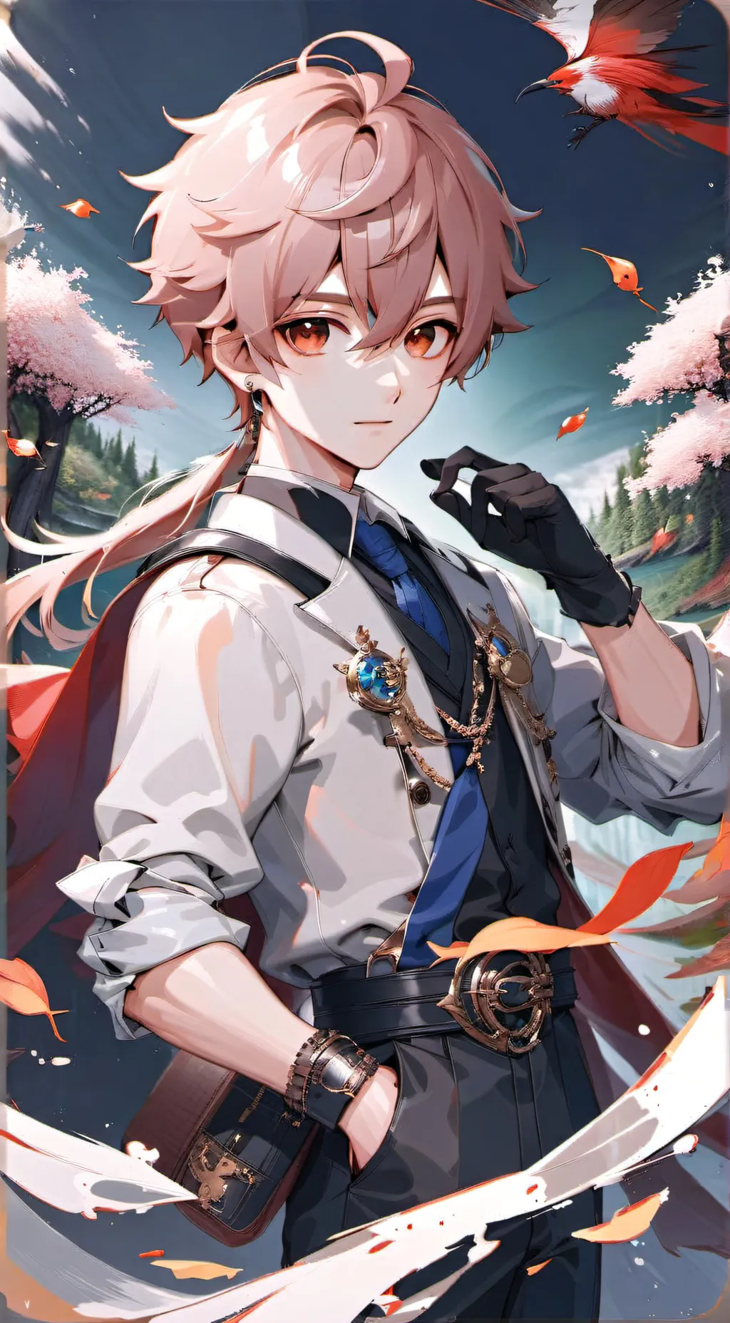 ai character: Asher 💖⚡ background