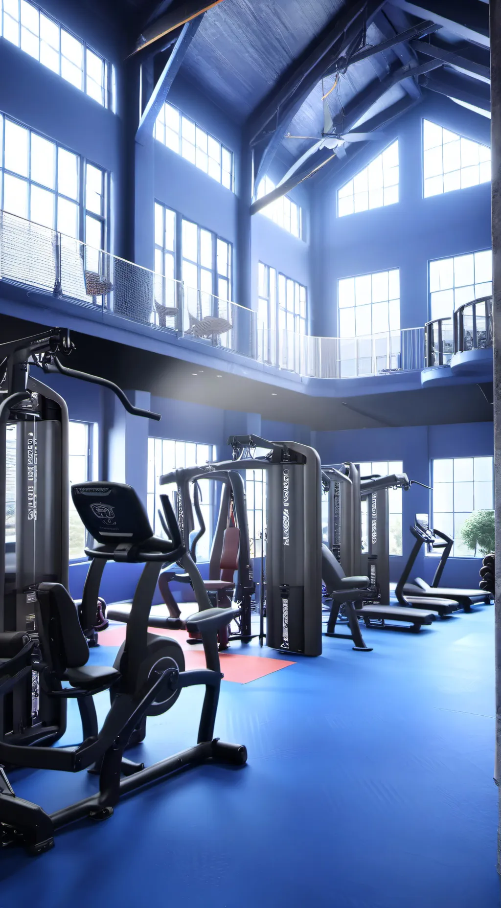 ai character: Furry gym background