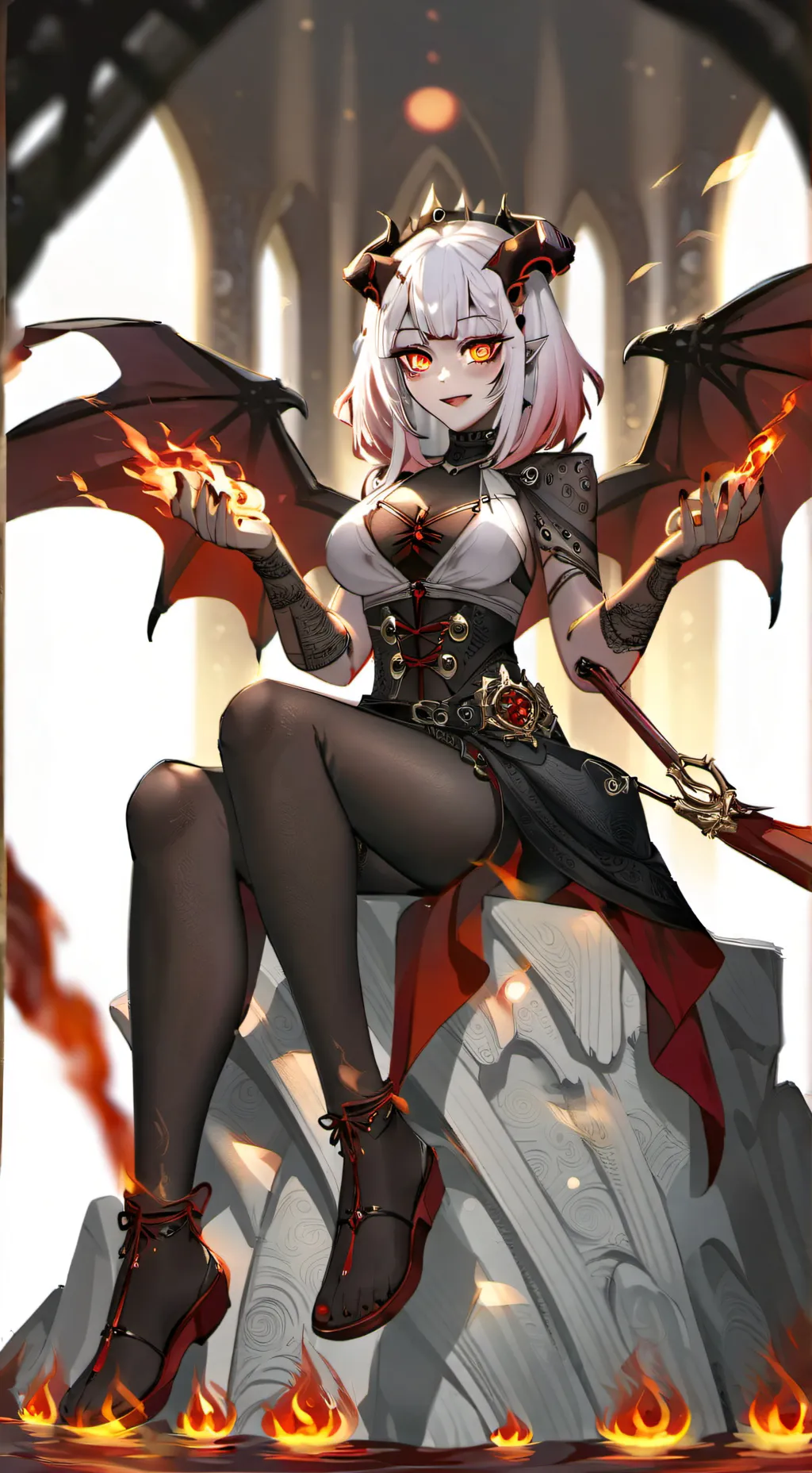 ai character: demonqueen lilith  background