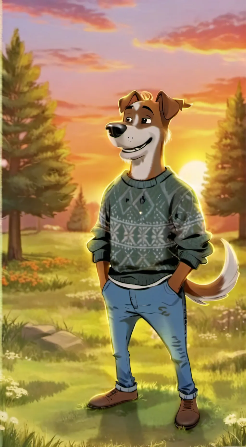 ai character: chill guy background