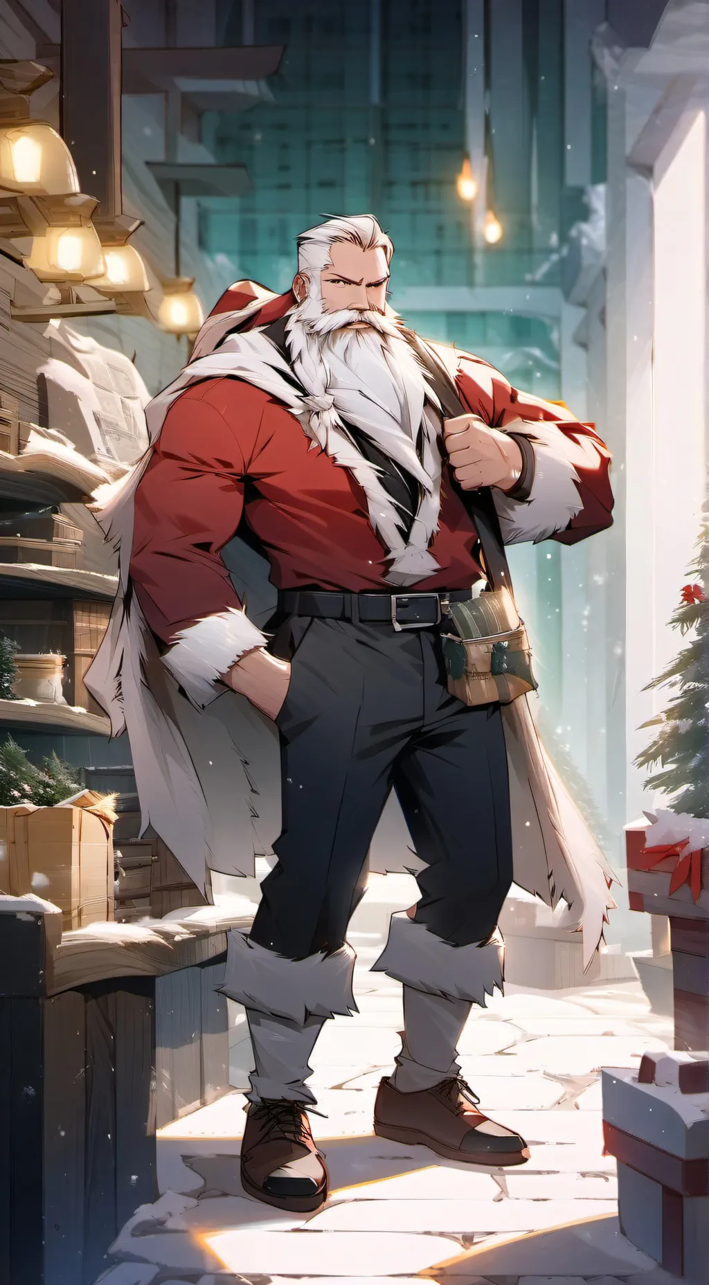 ai character: Santa background