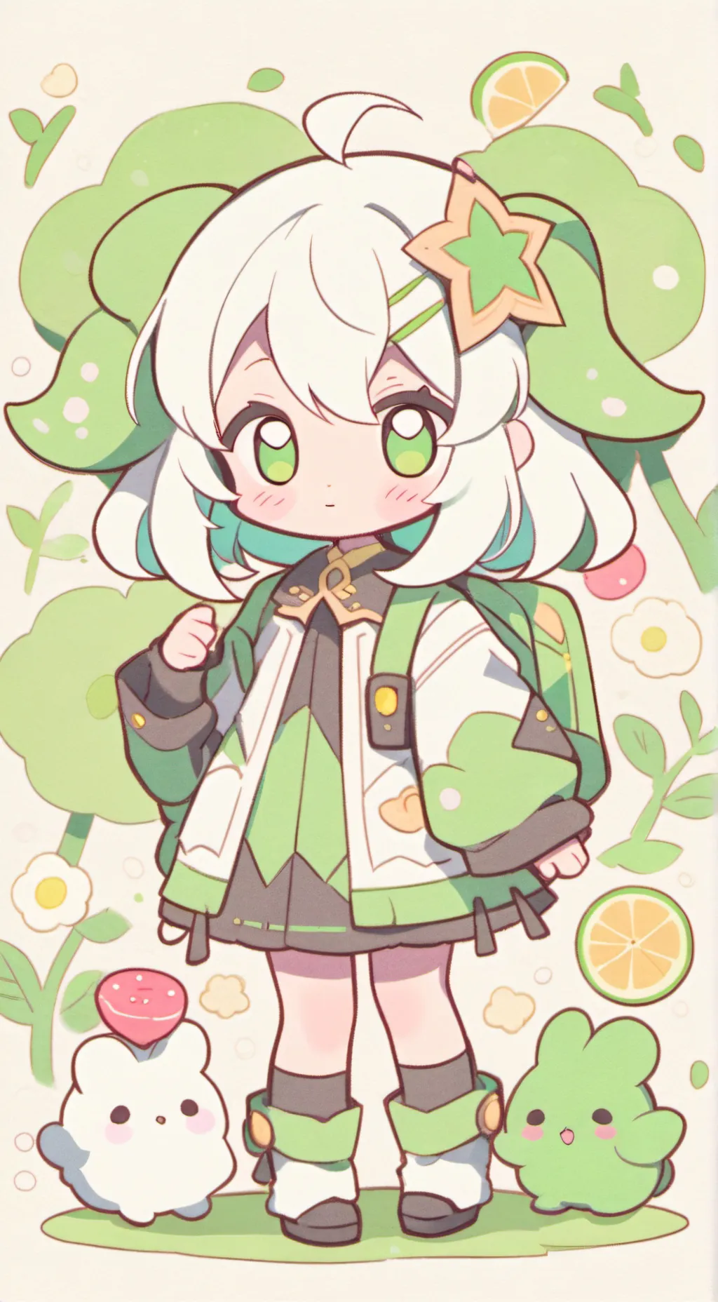 ai character: dandy world but... background