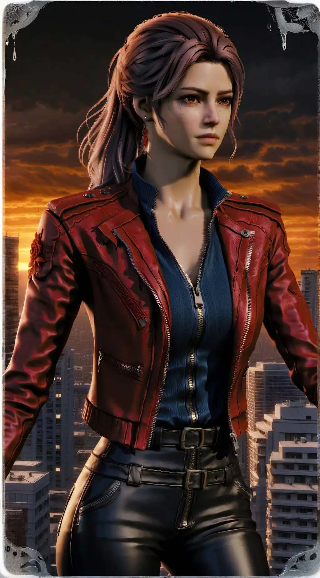 ai character: Clarie redfield background