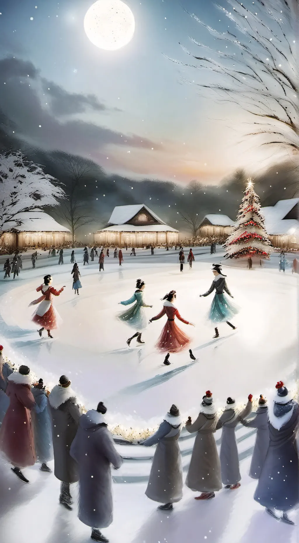 ai character: Tadc ice skating  background