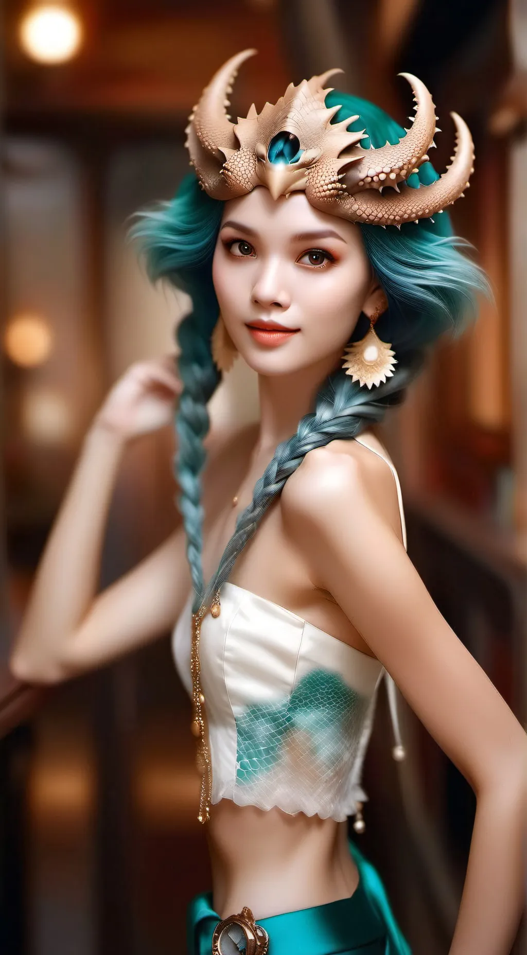 ai character: queen of the sea background