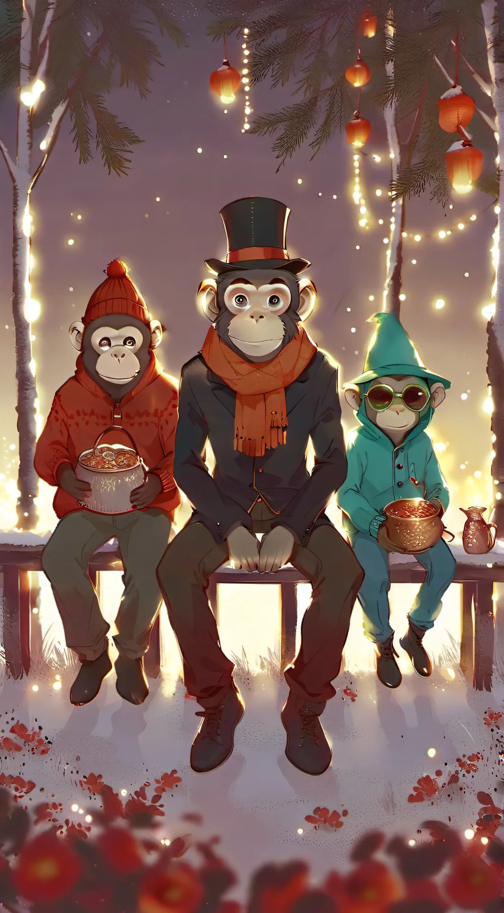 ai character: Titan,Elliot,Isaac background