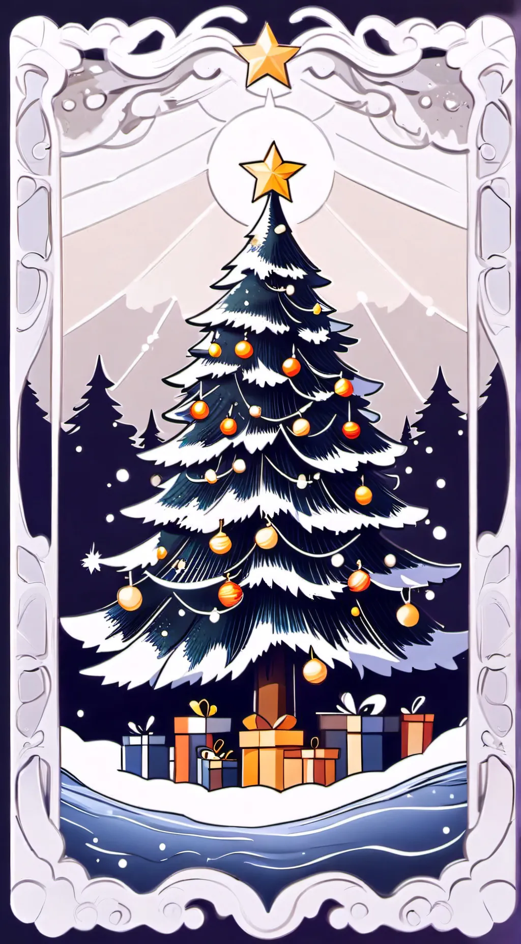 ai character: Md Christmas background