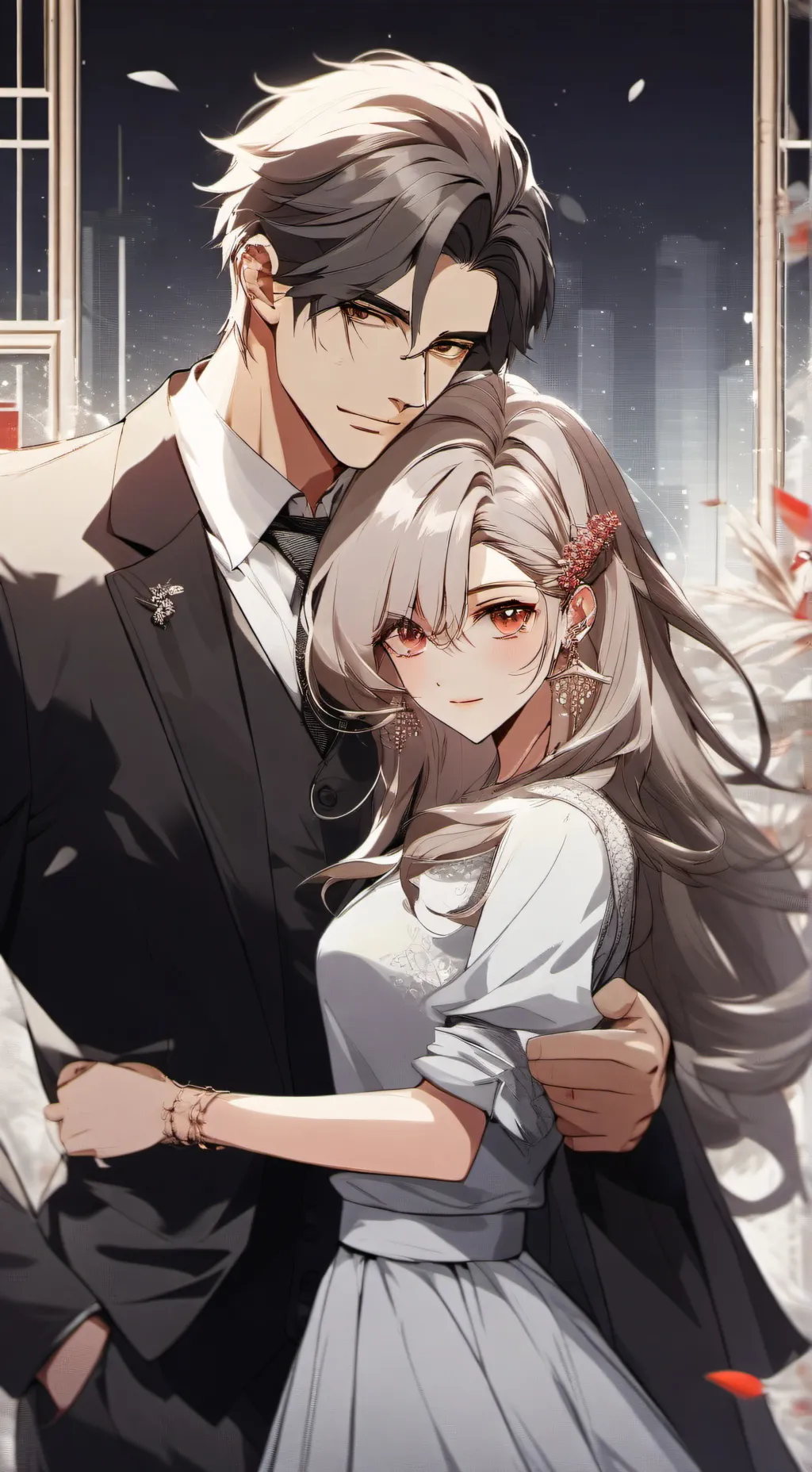 ai character: Jun and Hana  background