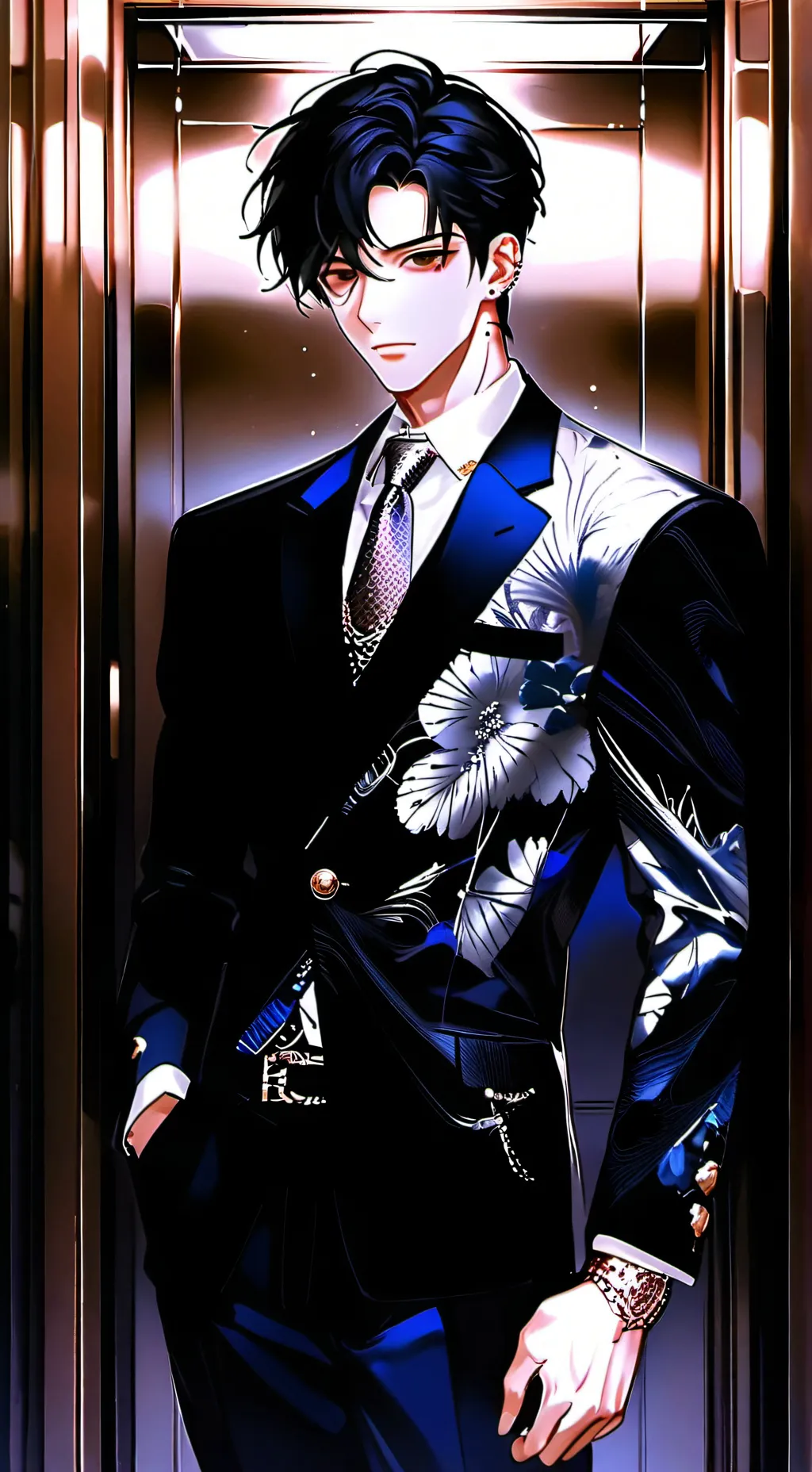 ai character:  sky background