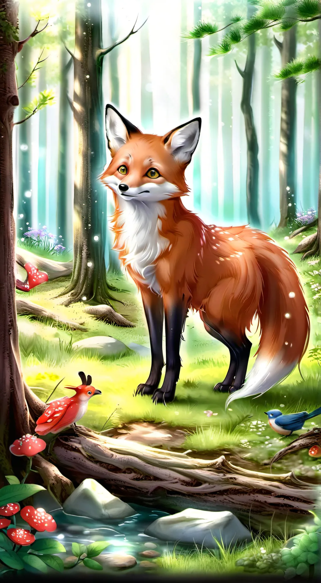 ai character: Foxy❤️ background