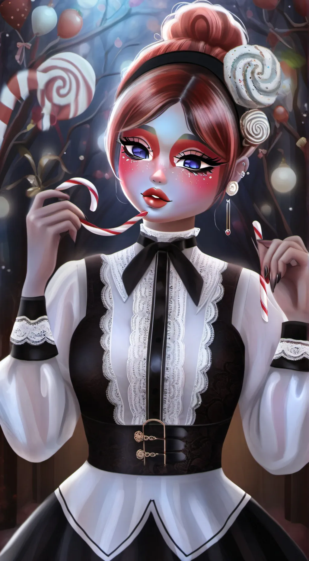 ai character: Winter  background