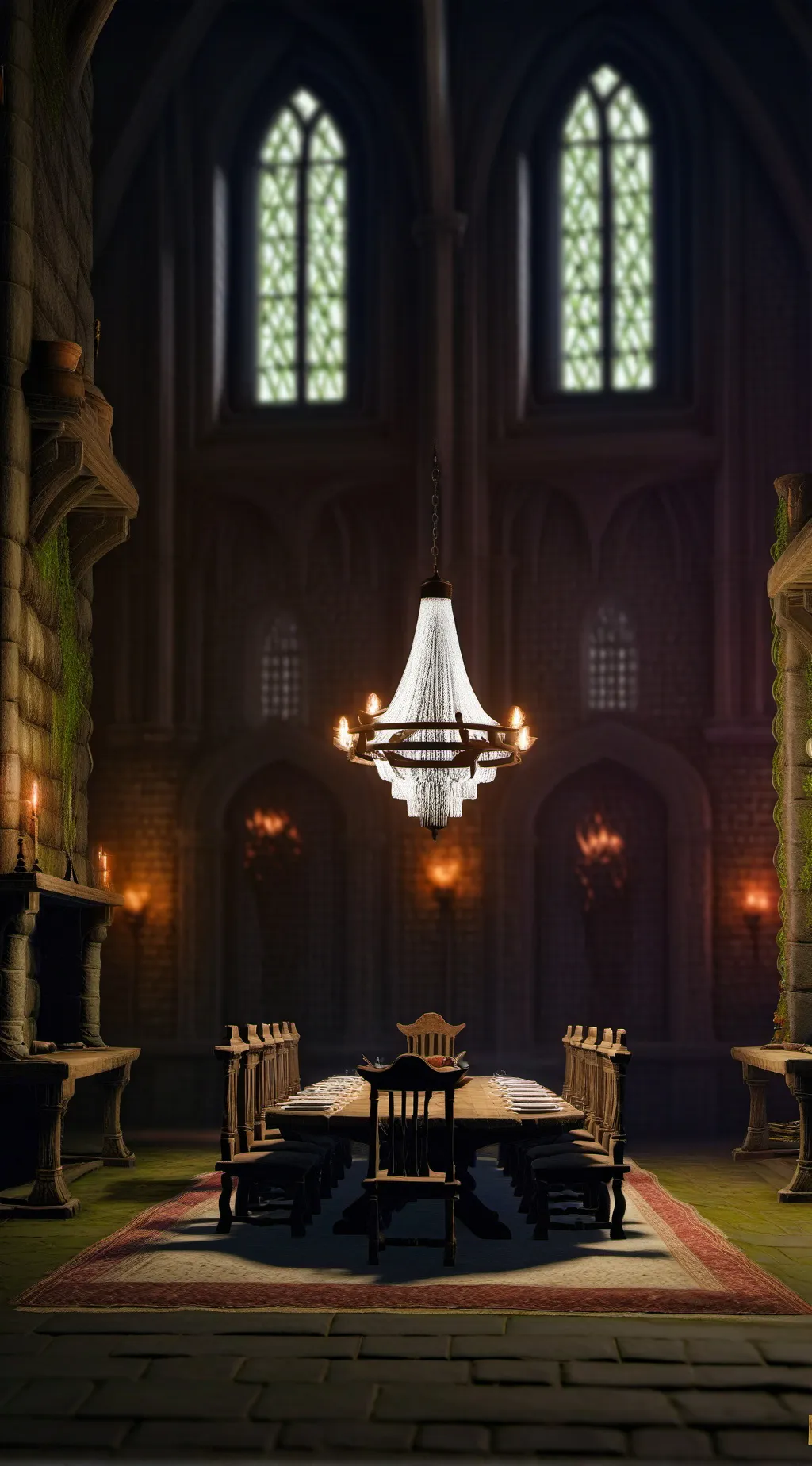 ai character: Living house background