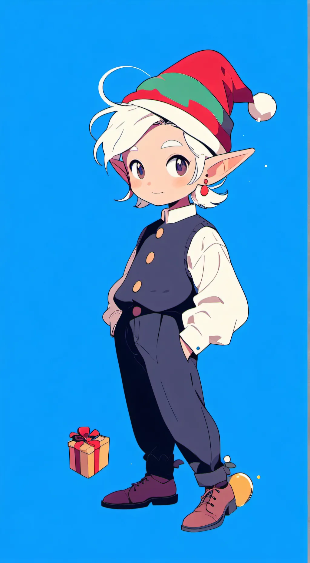 ai character: Christmas Elf background