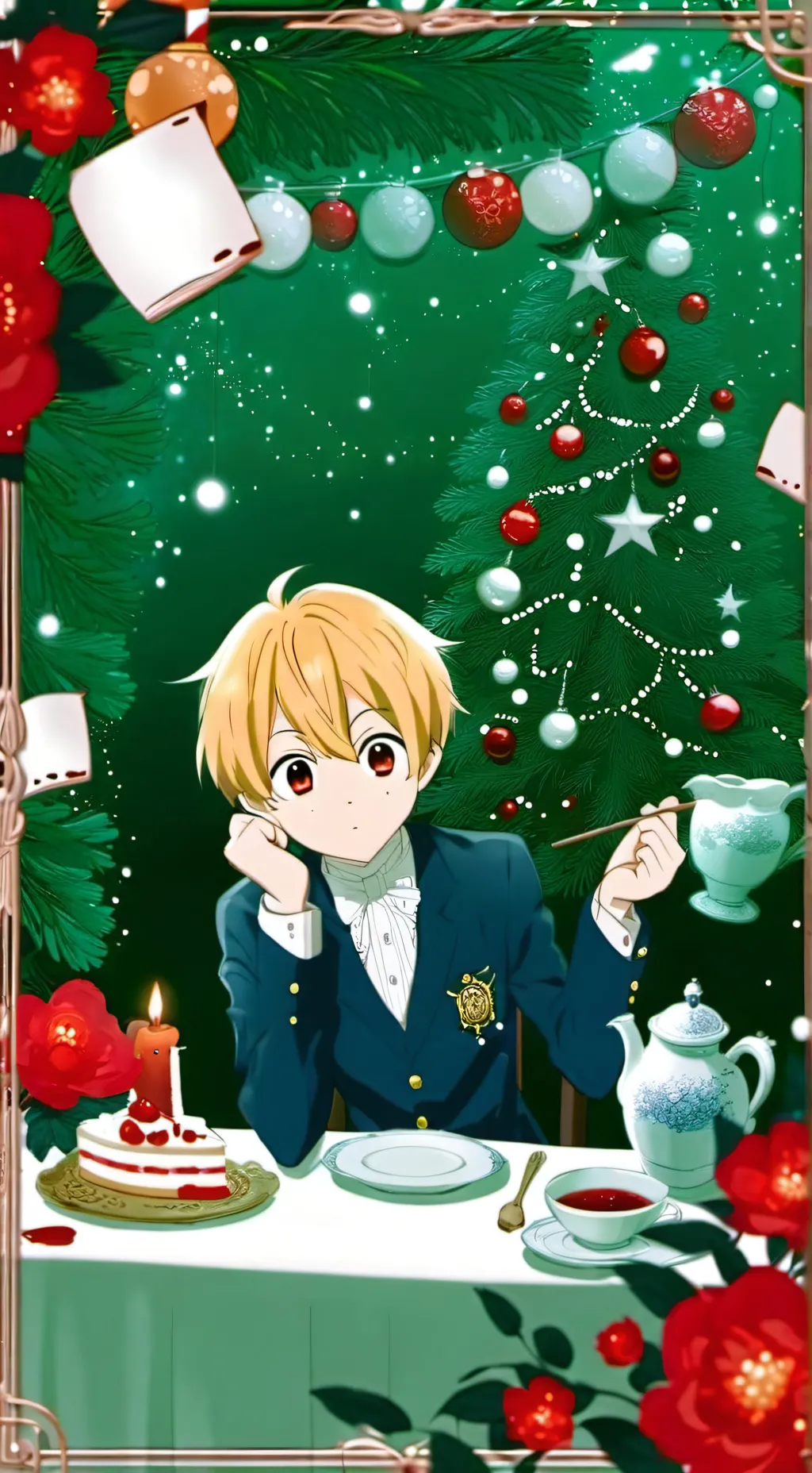 ai character: OHSHC navidad  background