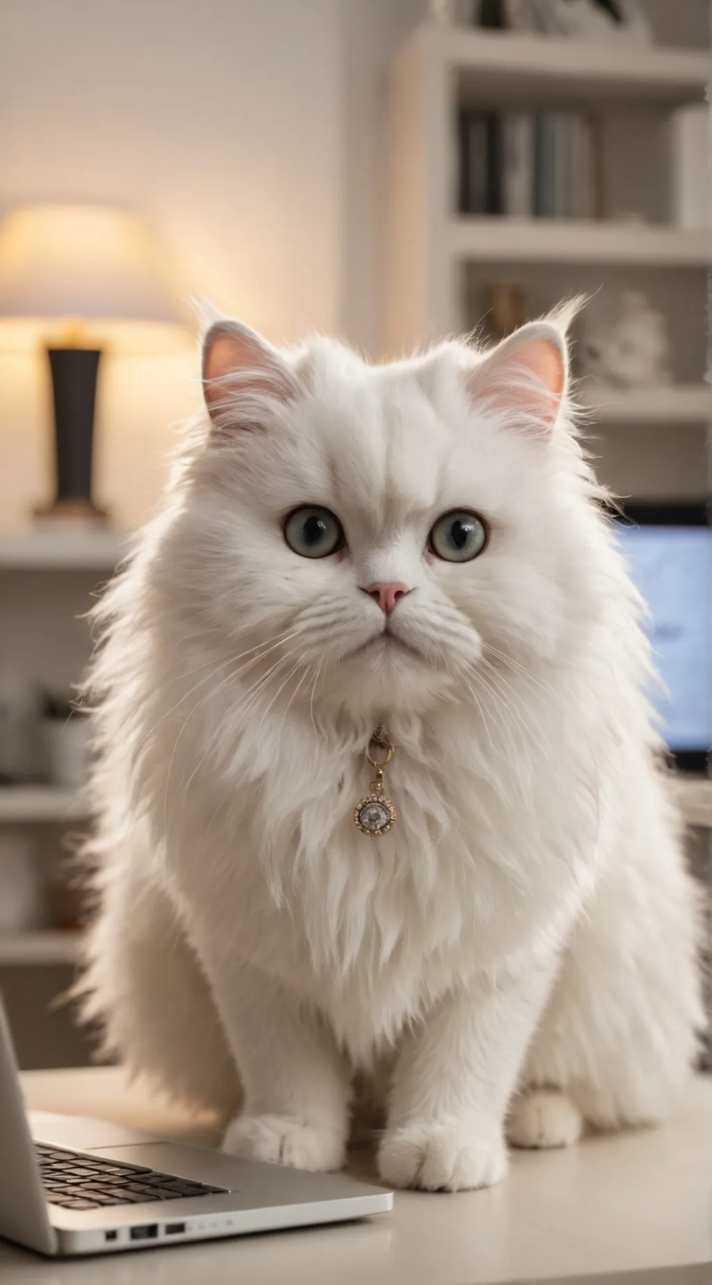 ai character: WhiskerPurr background