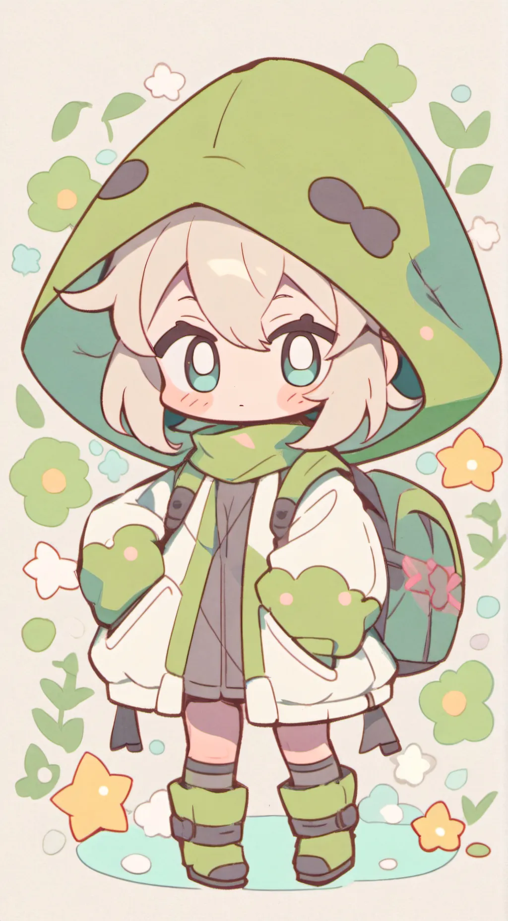 ai character: Shrimpo background