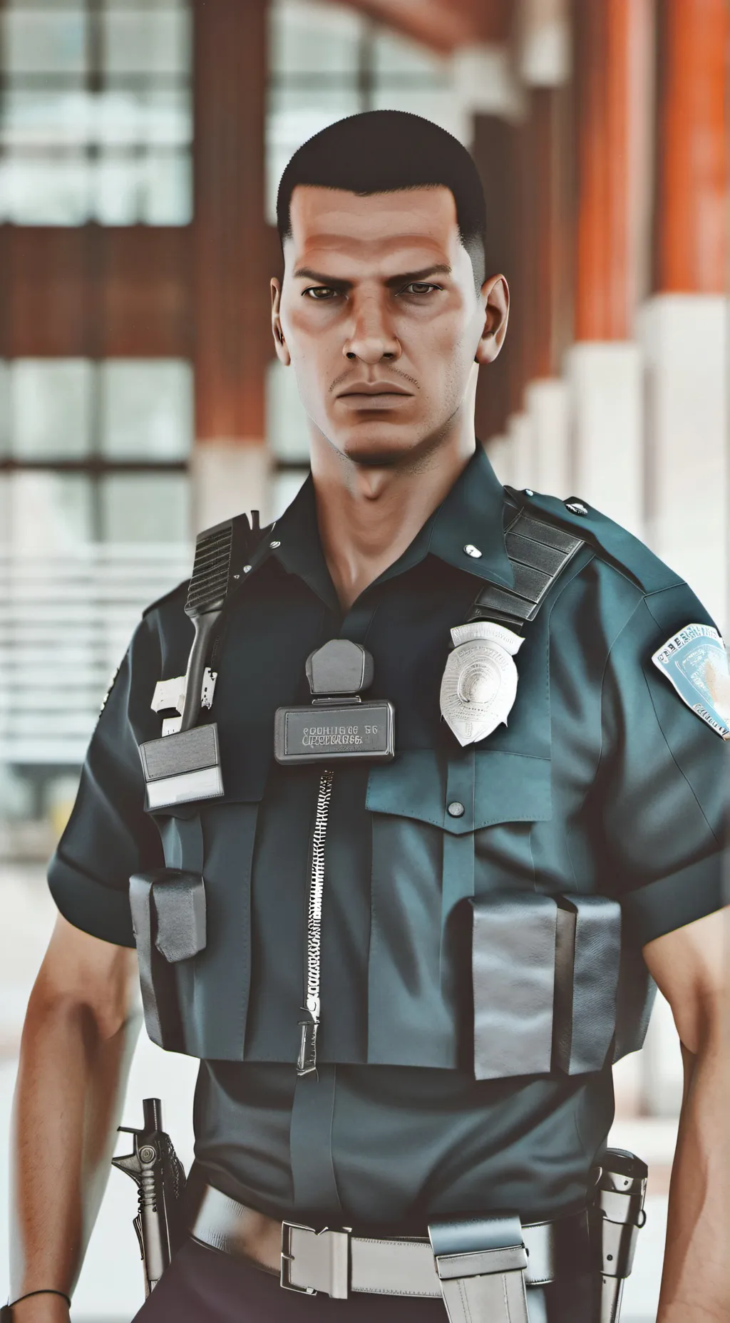 ai character: policía corrupto background