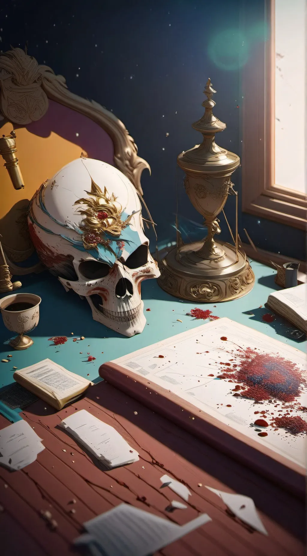 ai character: Mha Crime scene background