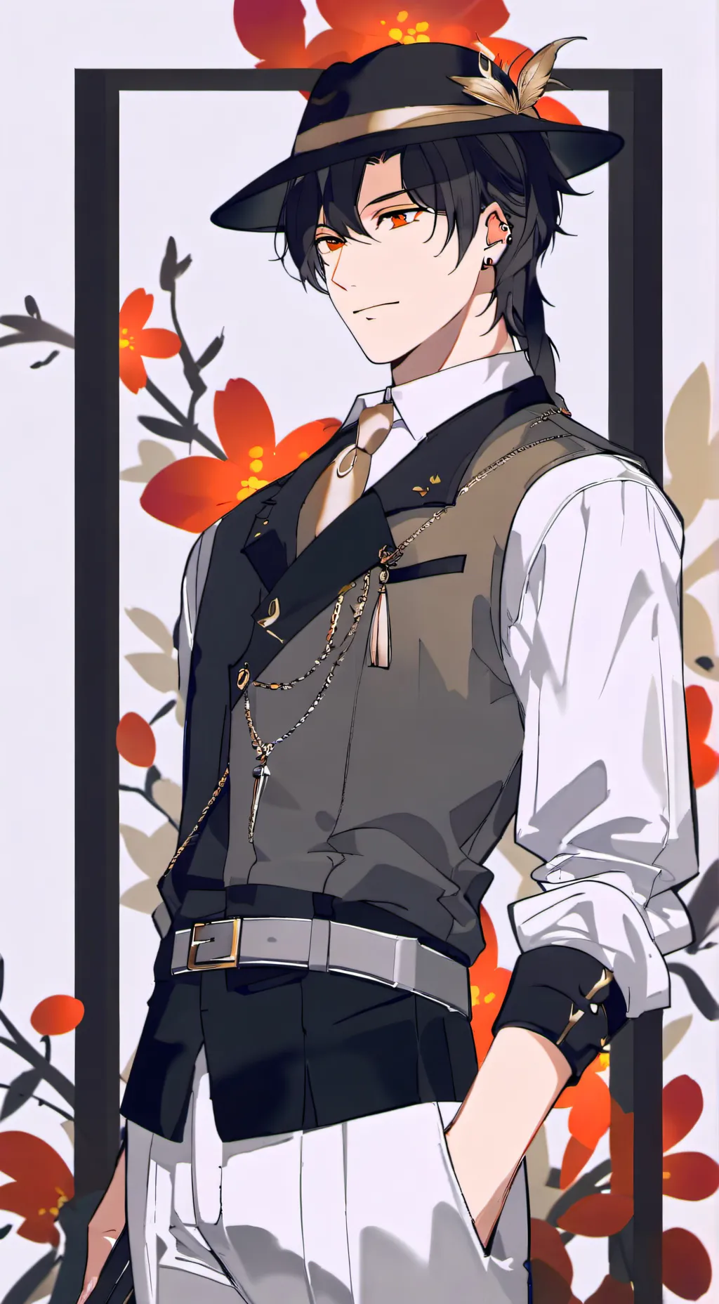 ai character: Black background