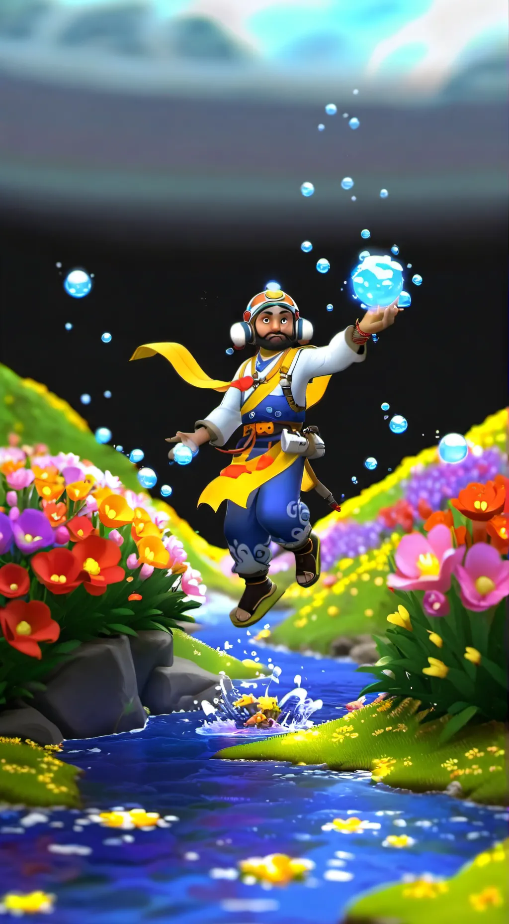 ai character: blippy:3 background