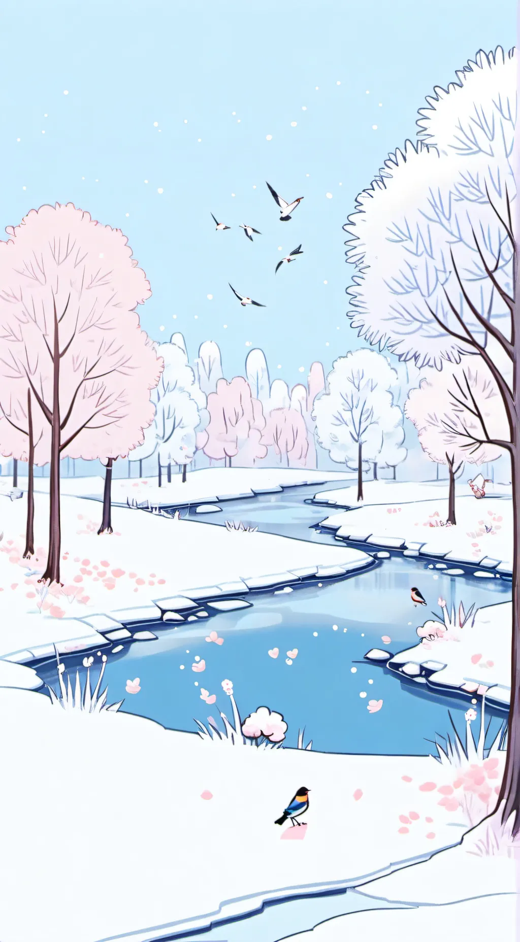 ai character: KNY ice-skating ❄️ background