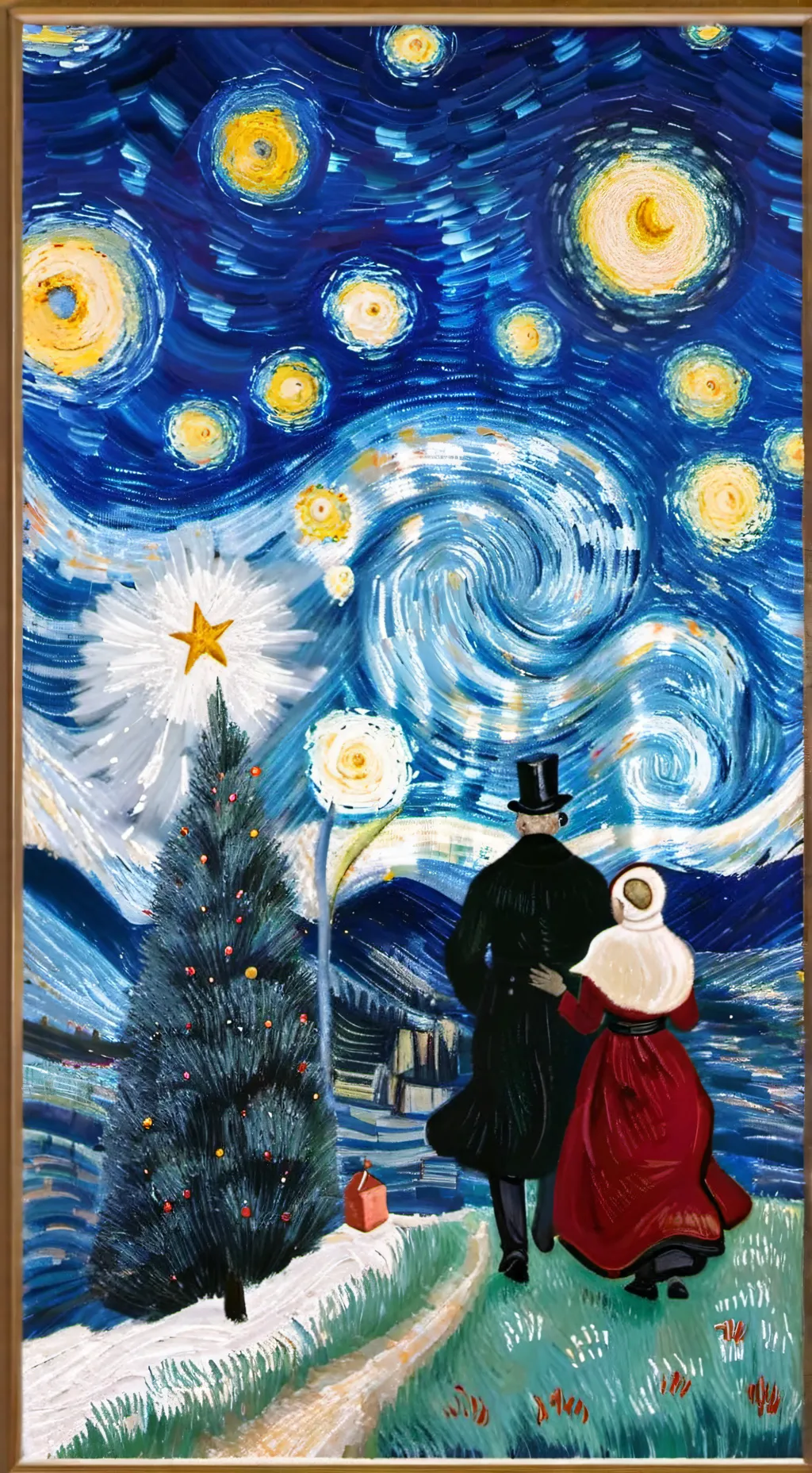 ai character: mm2 cristmas background