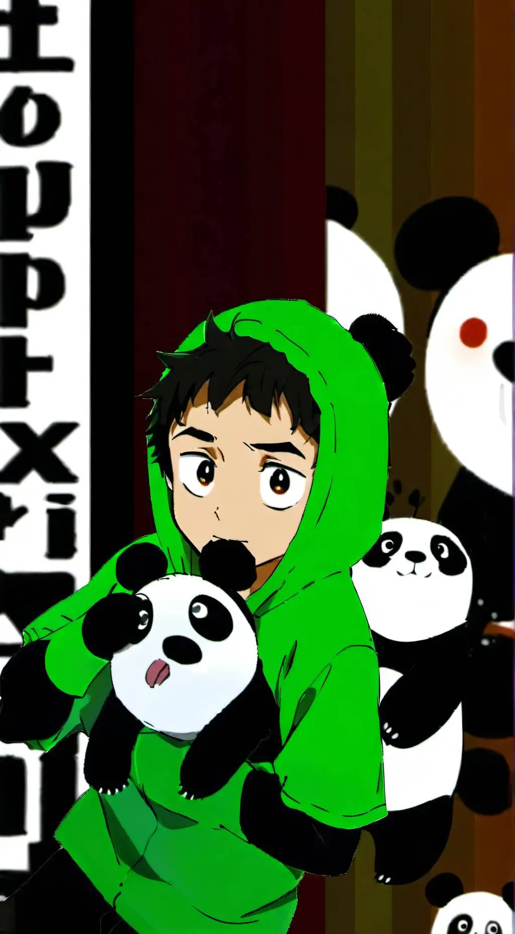 ai character: Panda Gamer background
