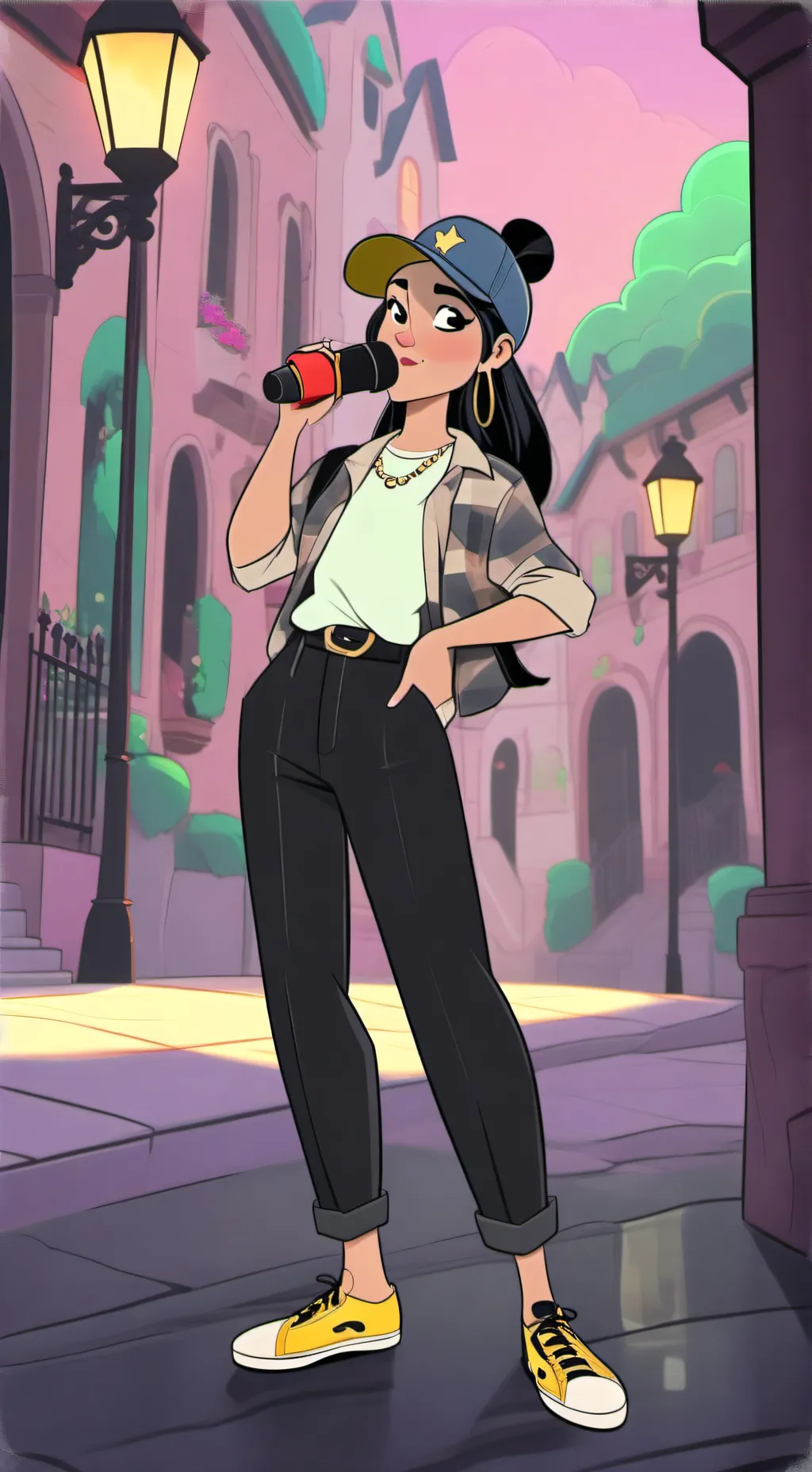 ai character: Andrea  background