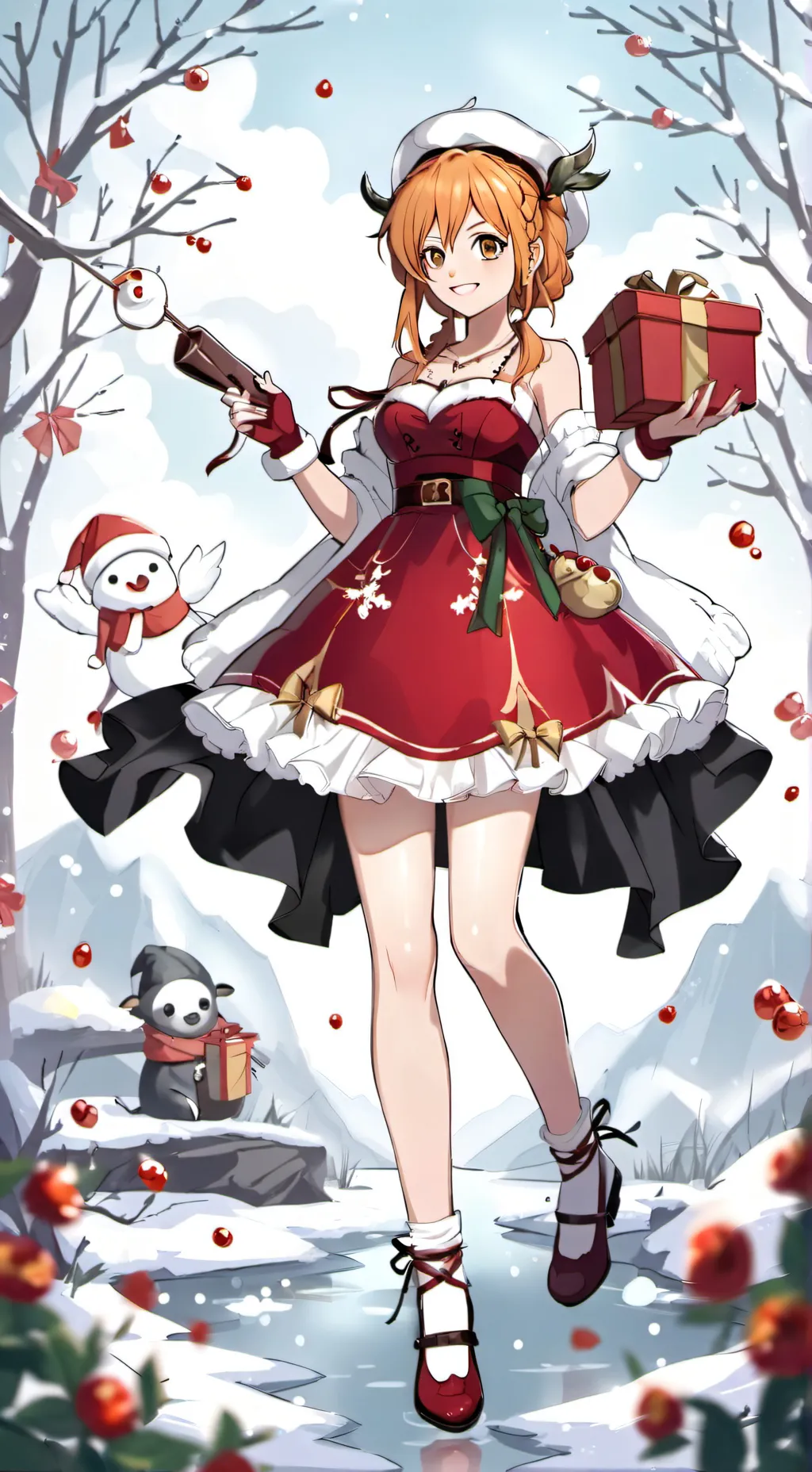 ai character: Christmas op background