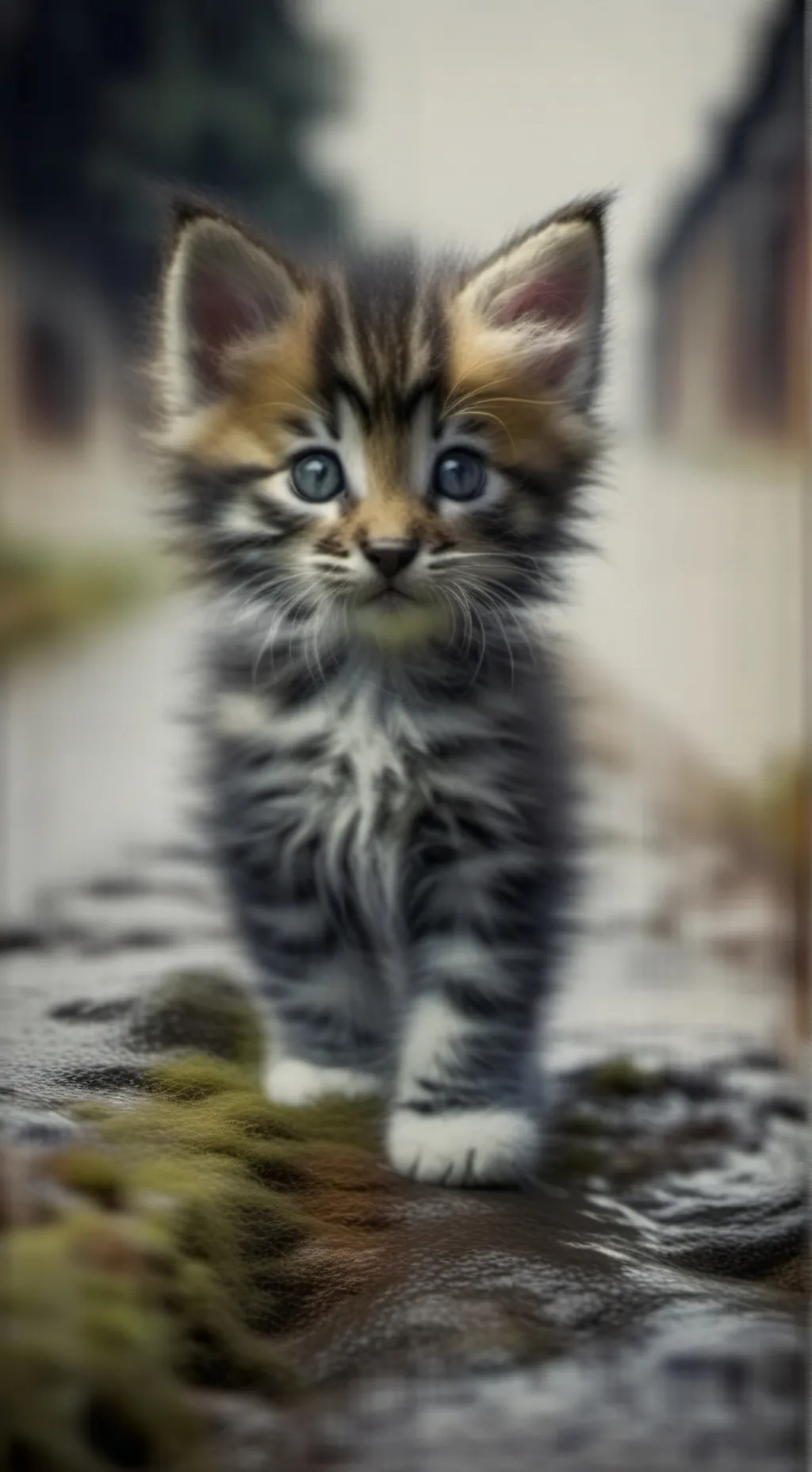 ai character: Not cute kitten background