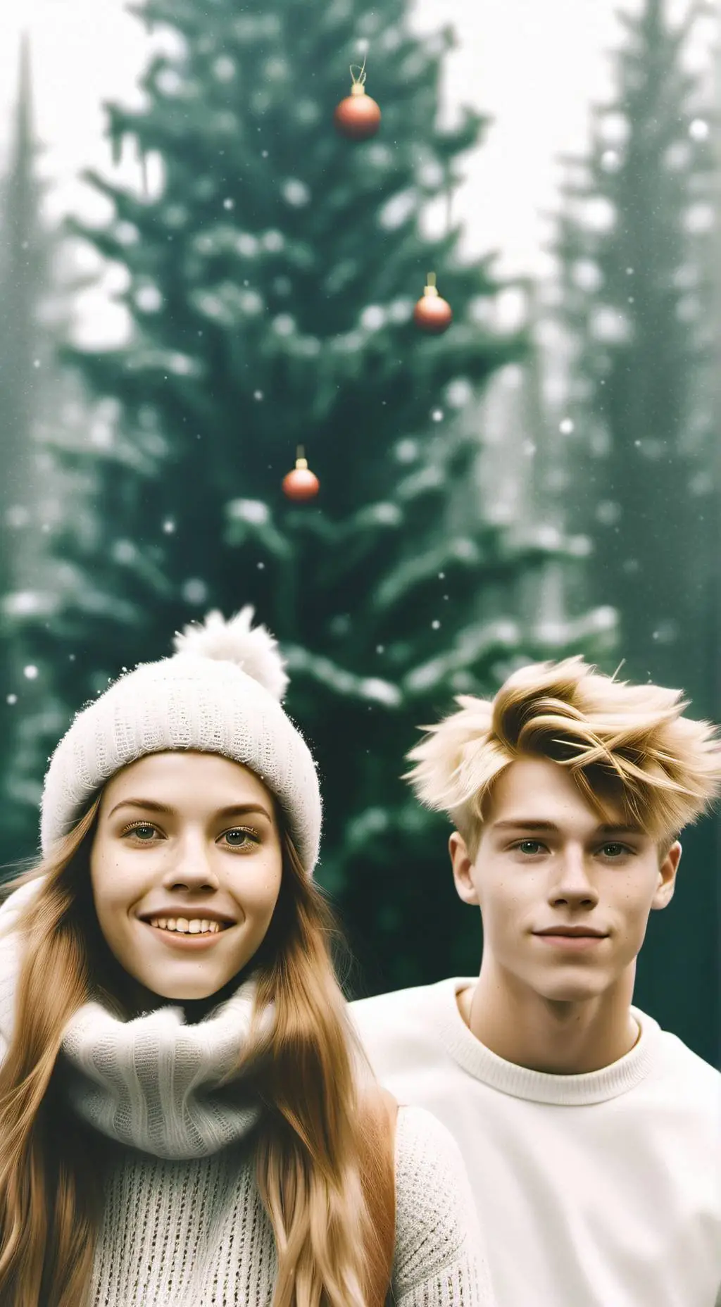 ai character: Christmas Romance background