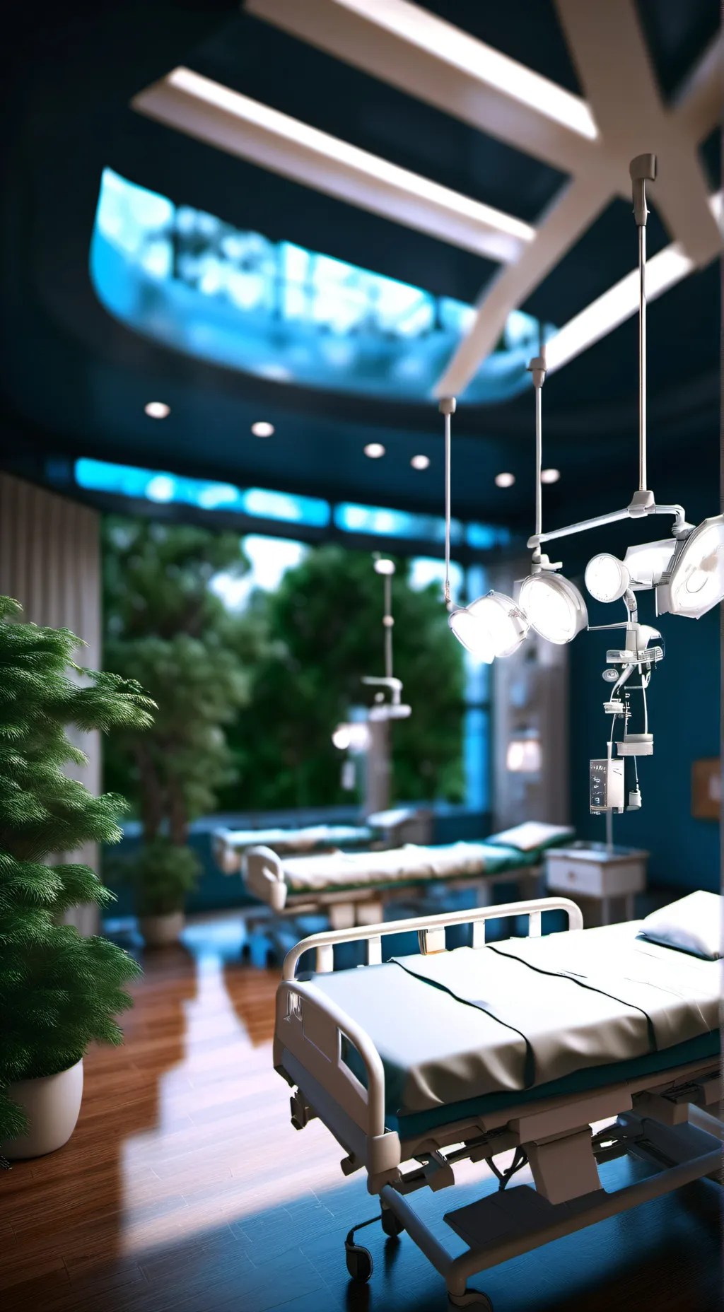 ai character: hospital background