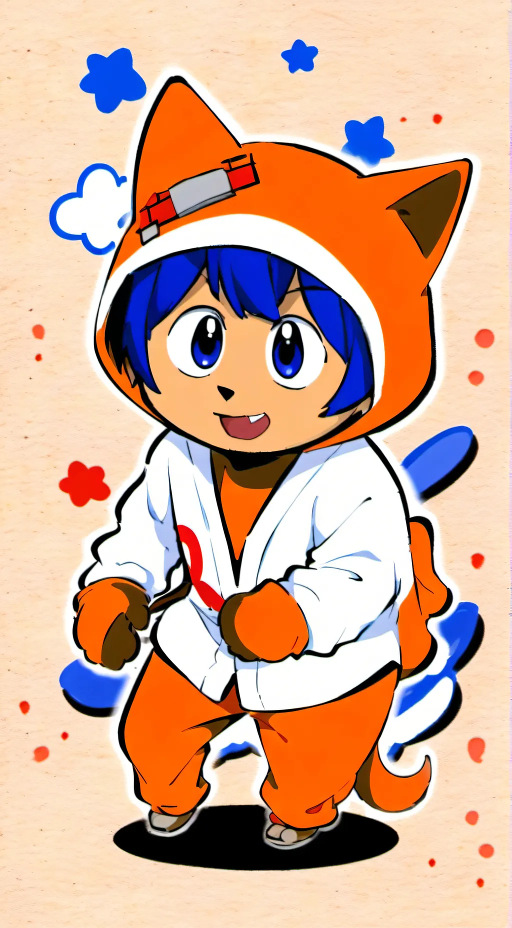 ai character: Gatito Gamer background