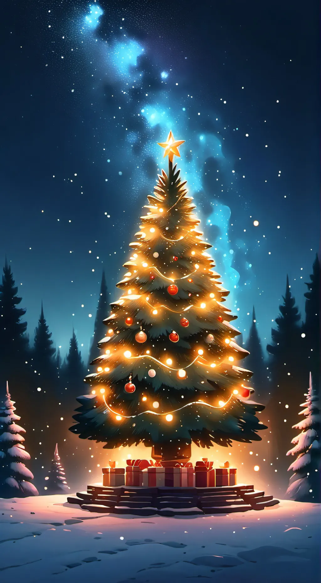 ai character: Dw Christmas party background