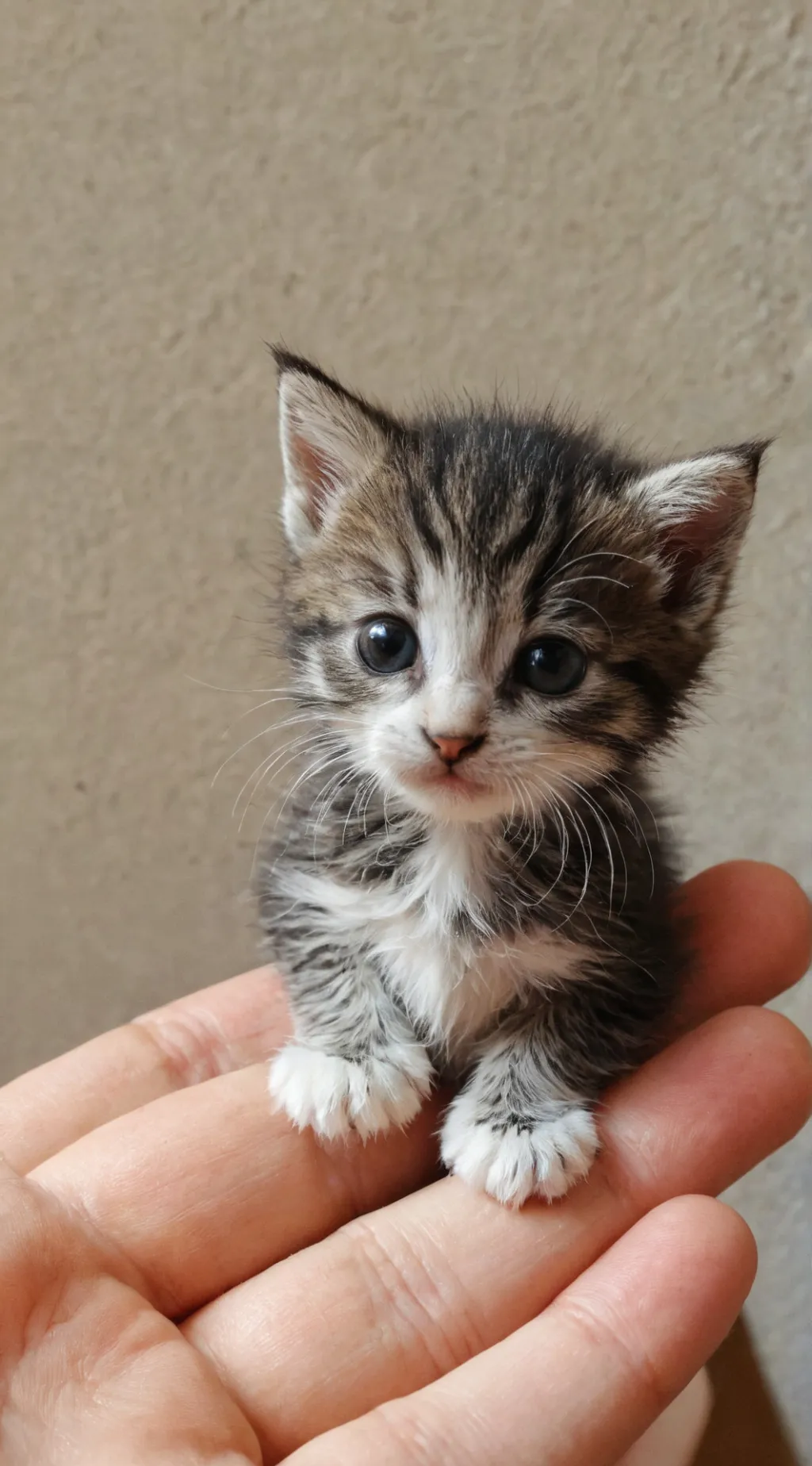 ai character: little kitten  background