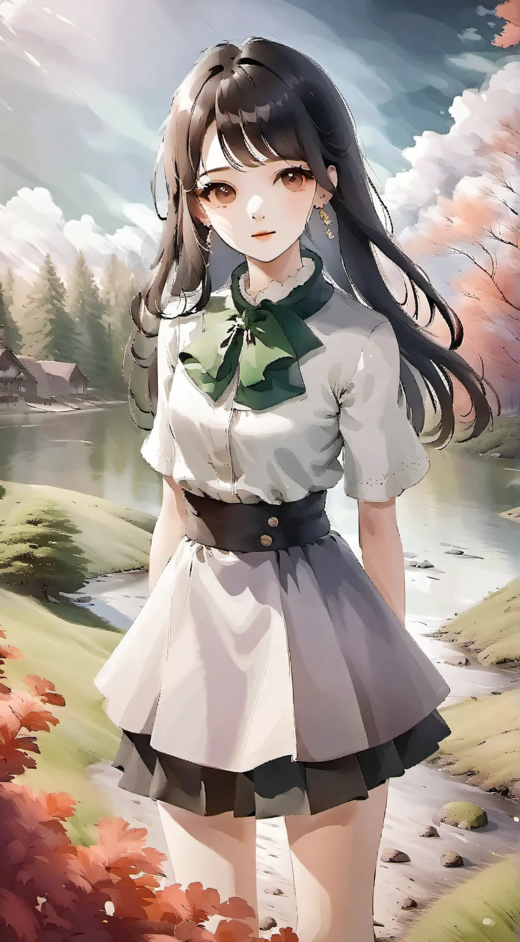 ai character: Mika Shimura  background