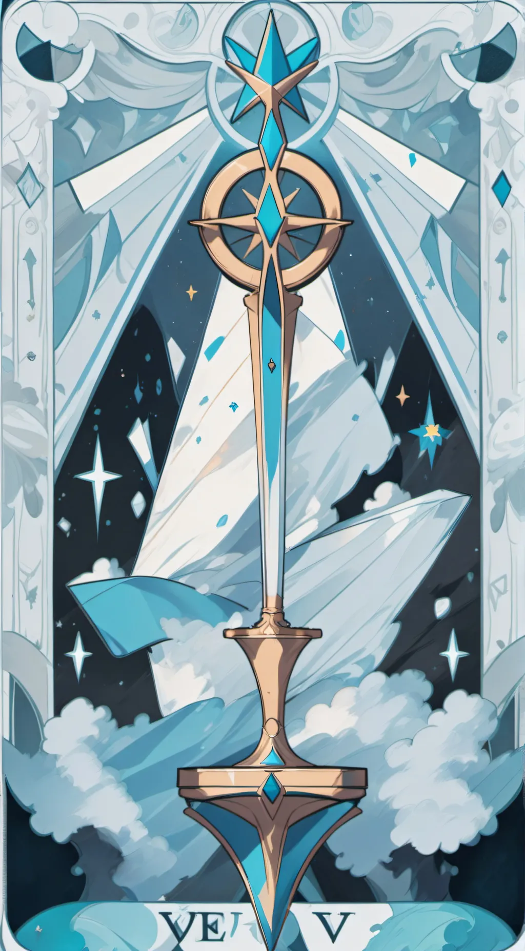 ai character: sword in the stone background