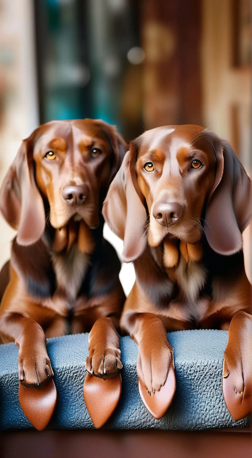 ai character: girl and hounds background