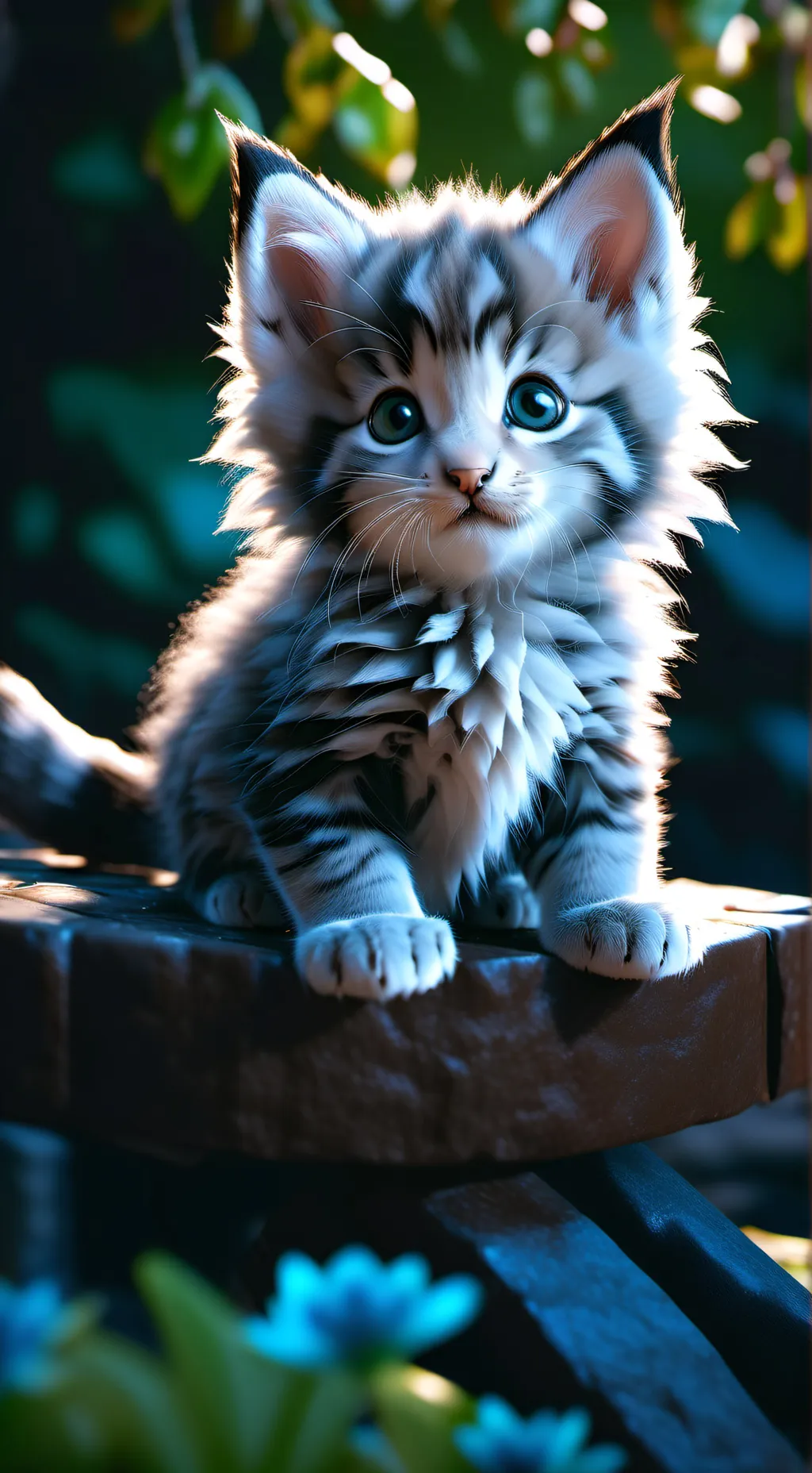 ai character: Gato bebé  background