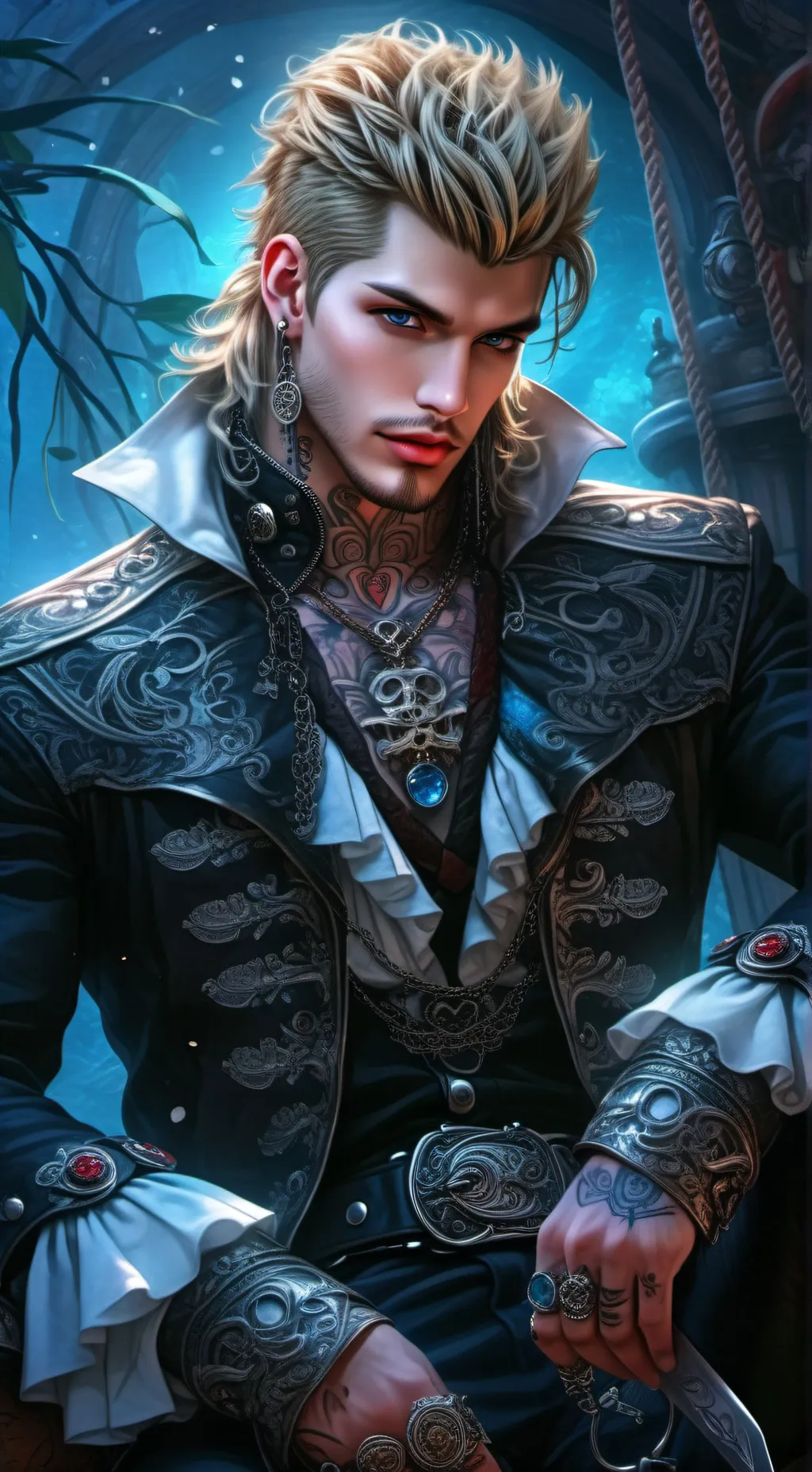 ai character: Archer Blackbeard  background