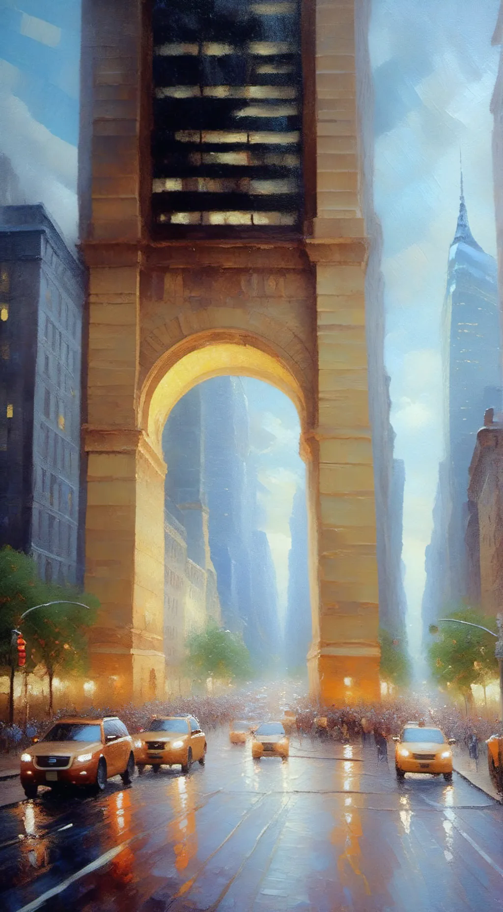 ai character: chb+hoo Manhattan! background