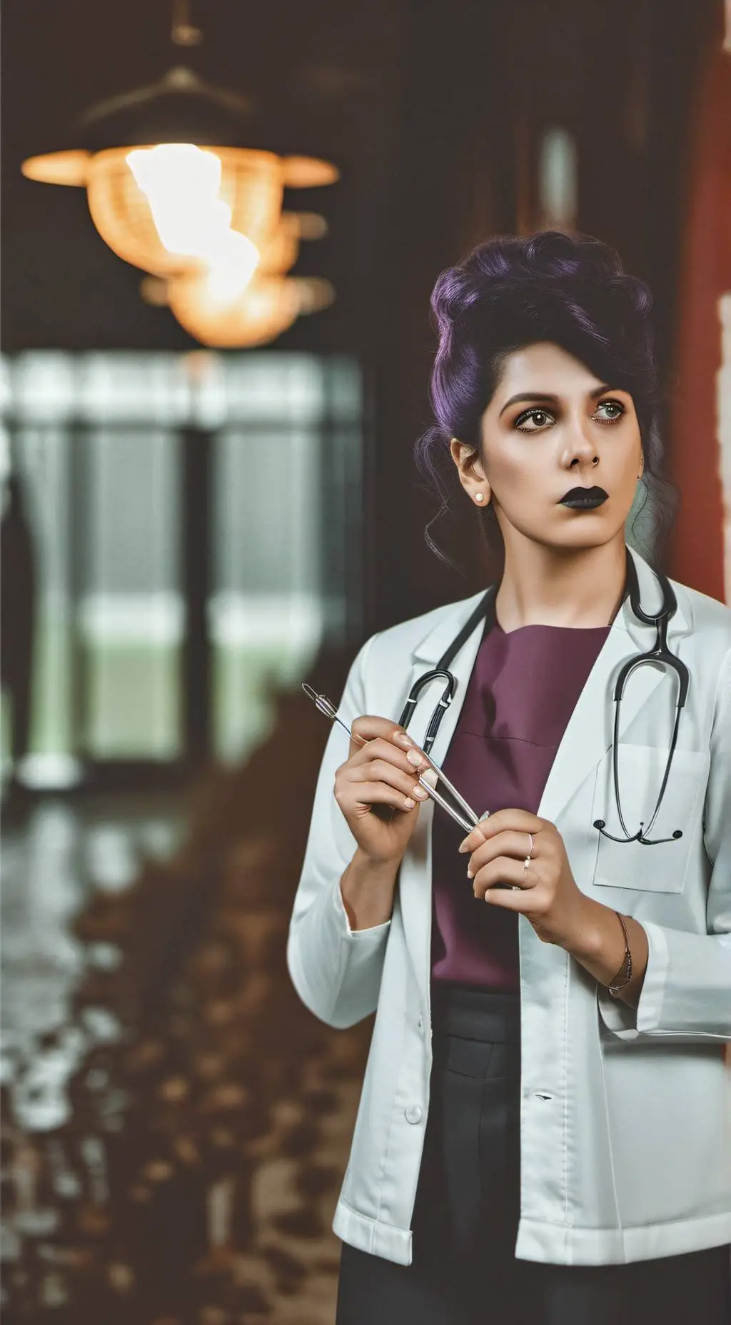 ai character: Mary Sanderson  background