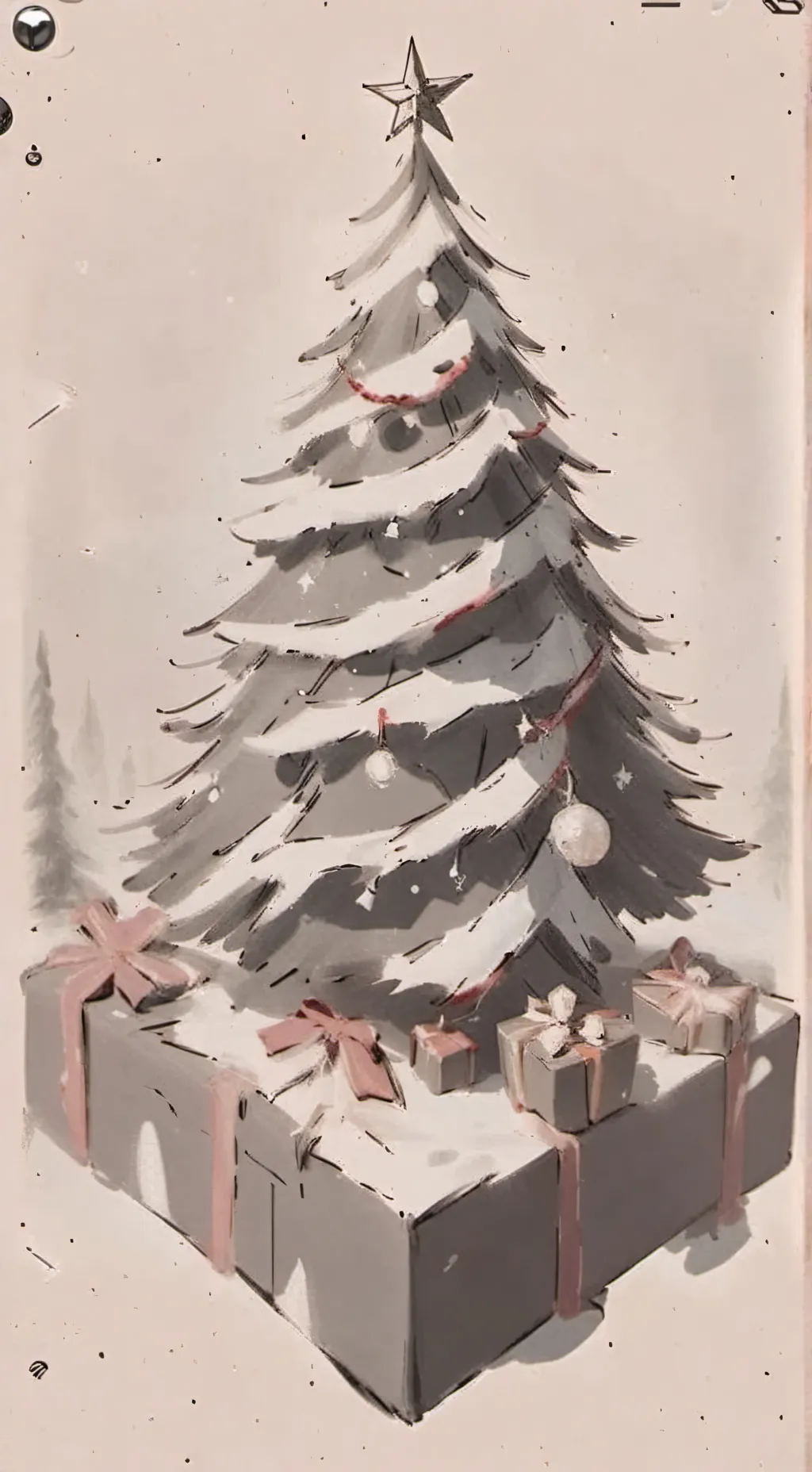 ai character: mha chirstmas  background