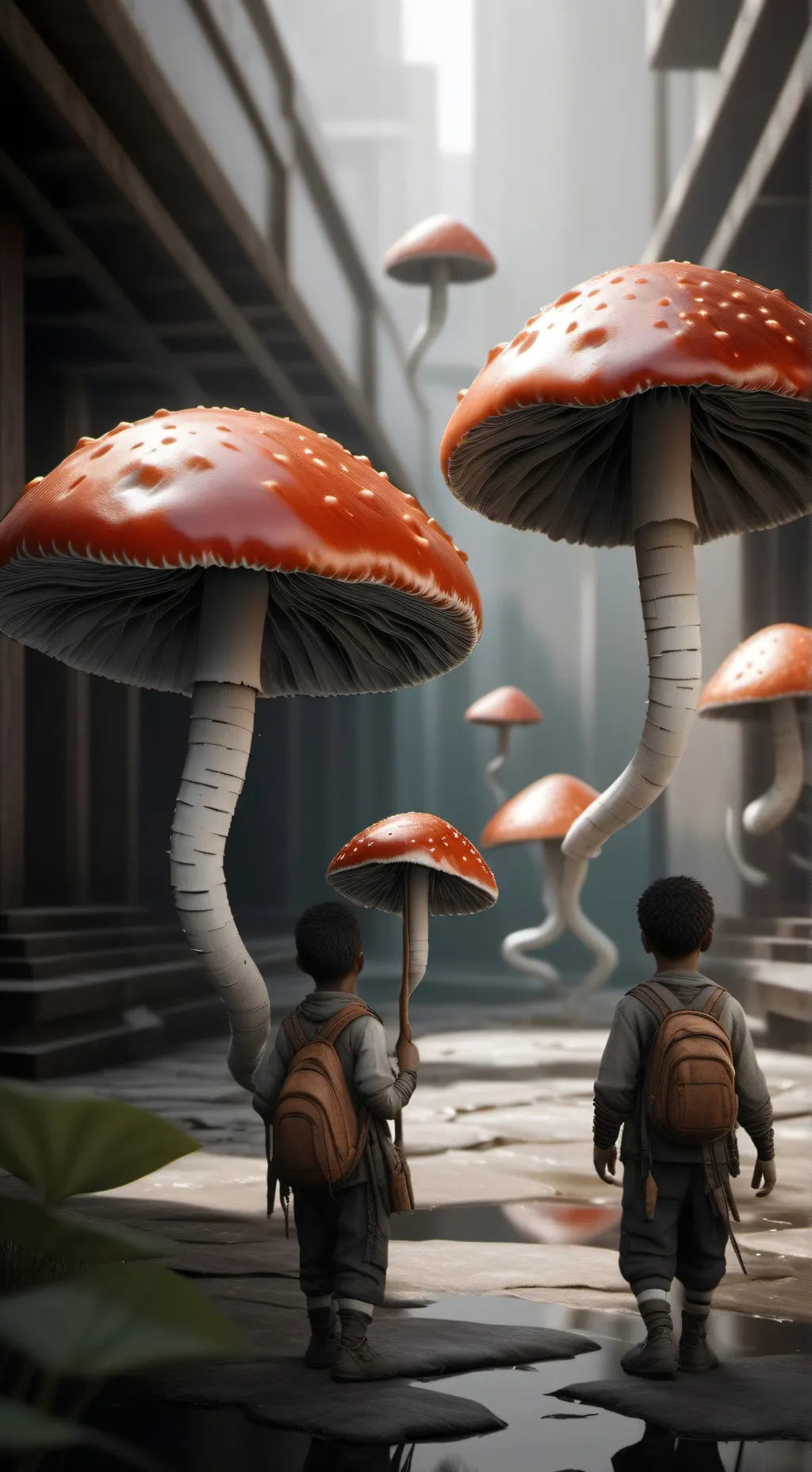 ai character: mundo dos fungos background