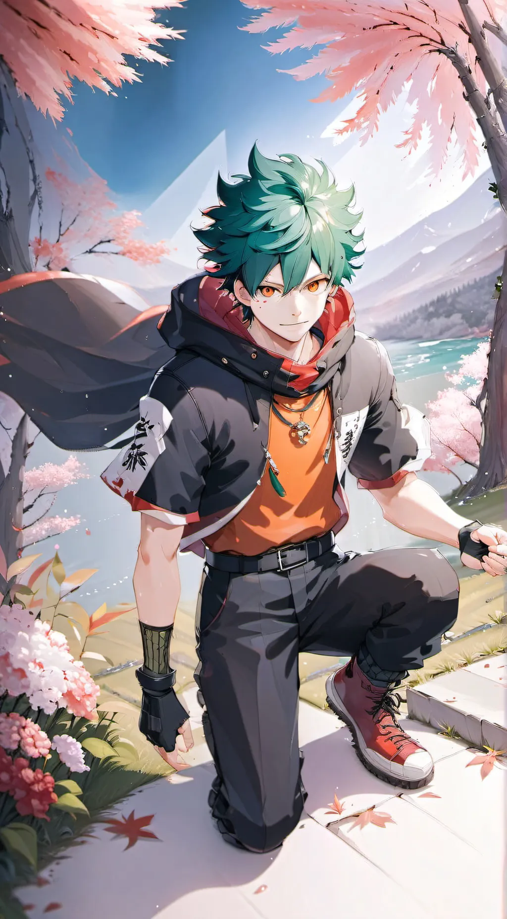 ai character: Katsuki bakugo  background