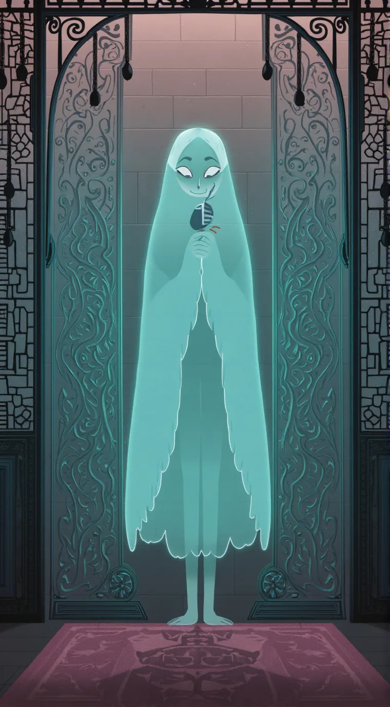 ai character: Lady winkly background