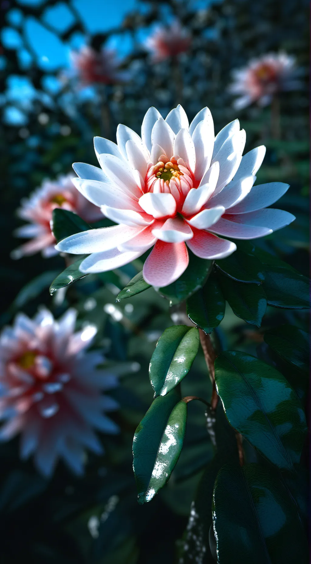 ai character: una flor background