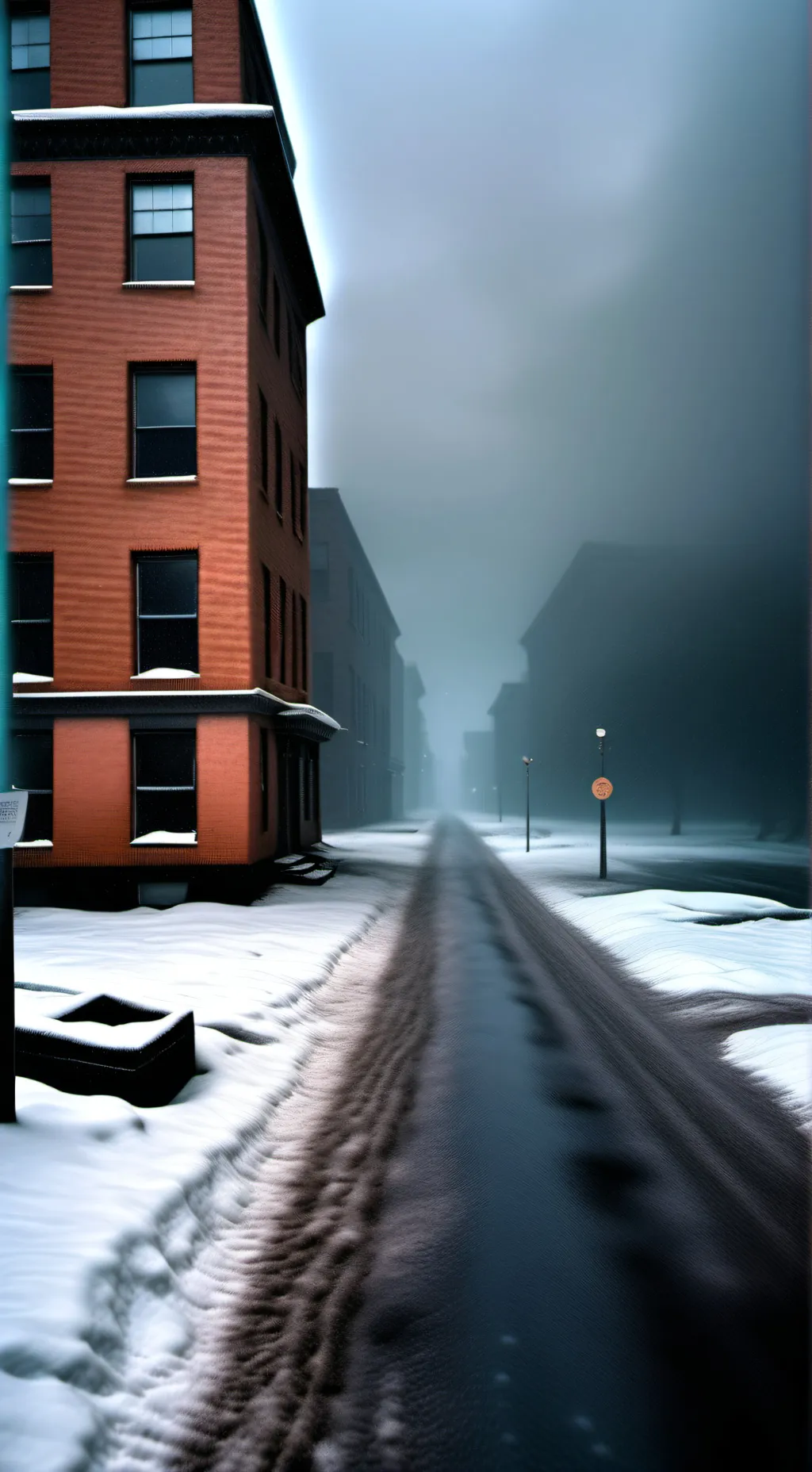 ai character: HH snow day background